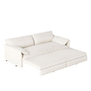 Queen Pull Out Sofa Bed, 3 In 1 Convertible Sleeper Sofa With Side Storage