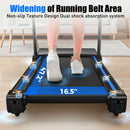 Treadmills For Home, Electric Treadmill With Automatic Incline, Foldable 3.5Hp Workout Running Machine Walking, Double Running Board Shock Absorption Pulse Sensor Bluetooth Speaker App Fitshow - Black