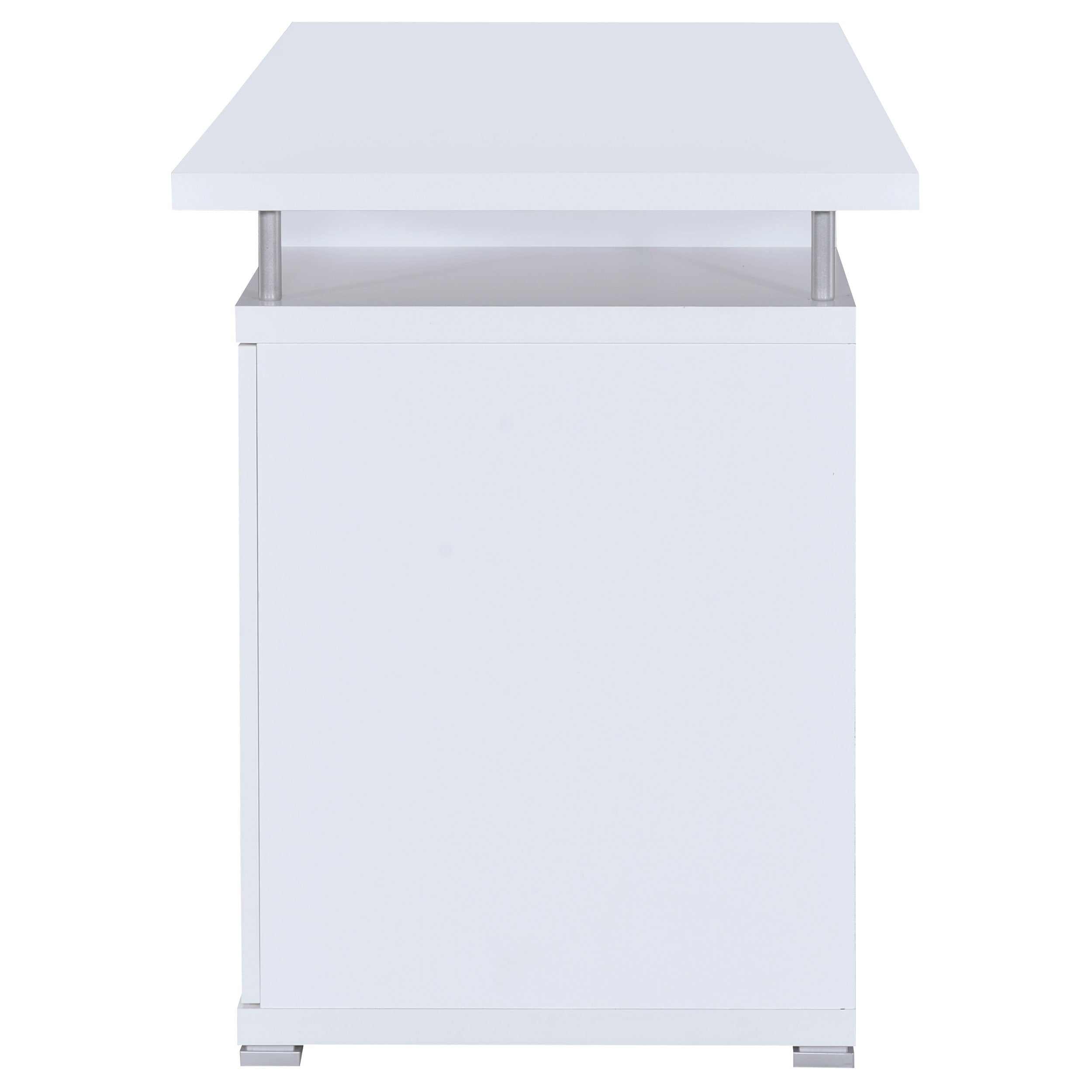 Tracy 55-inch 2-drawer Office Computer Desk White — view 5