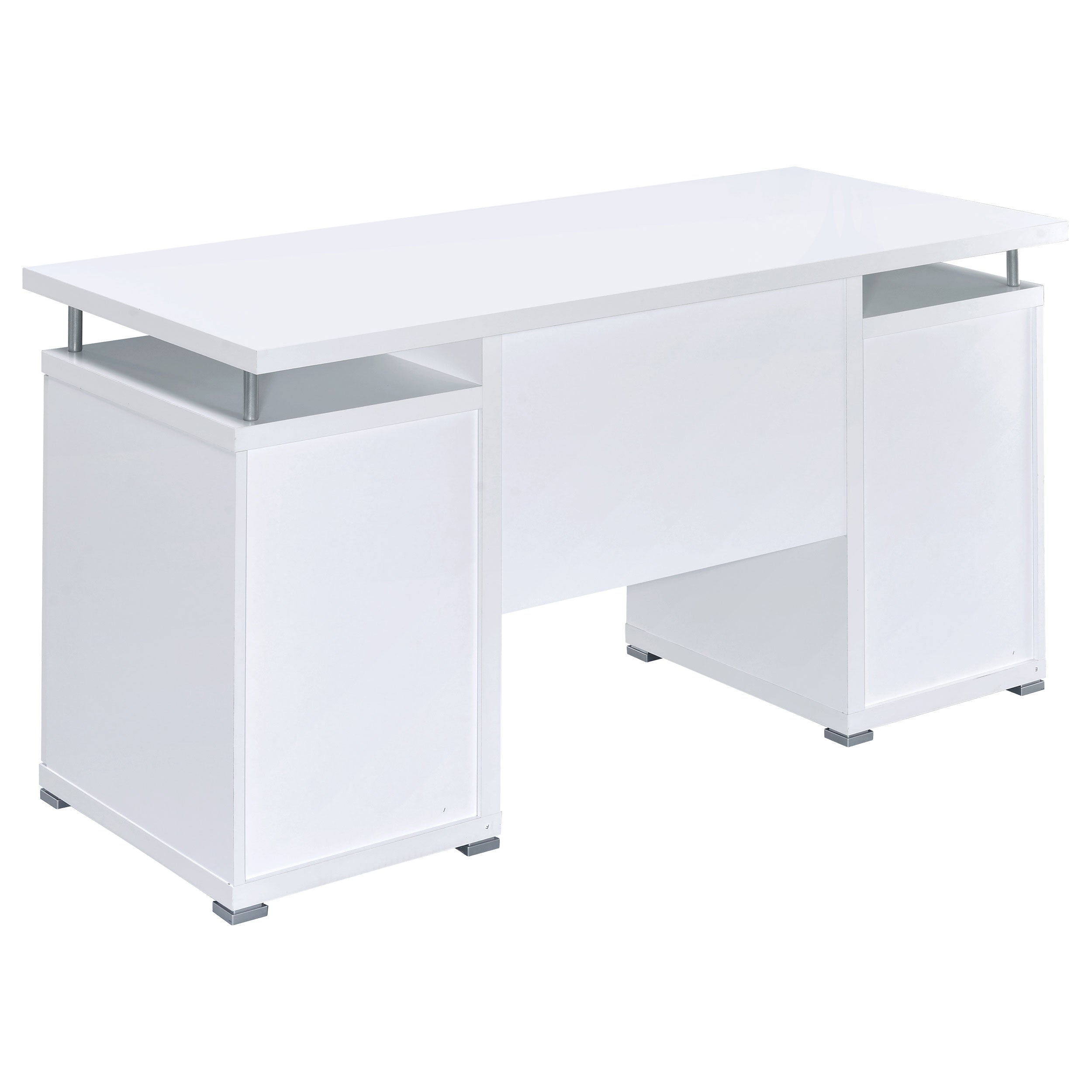 Tracy 55-inch 2-drawer Office Computer Desk White — view 6
