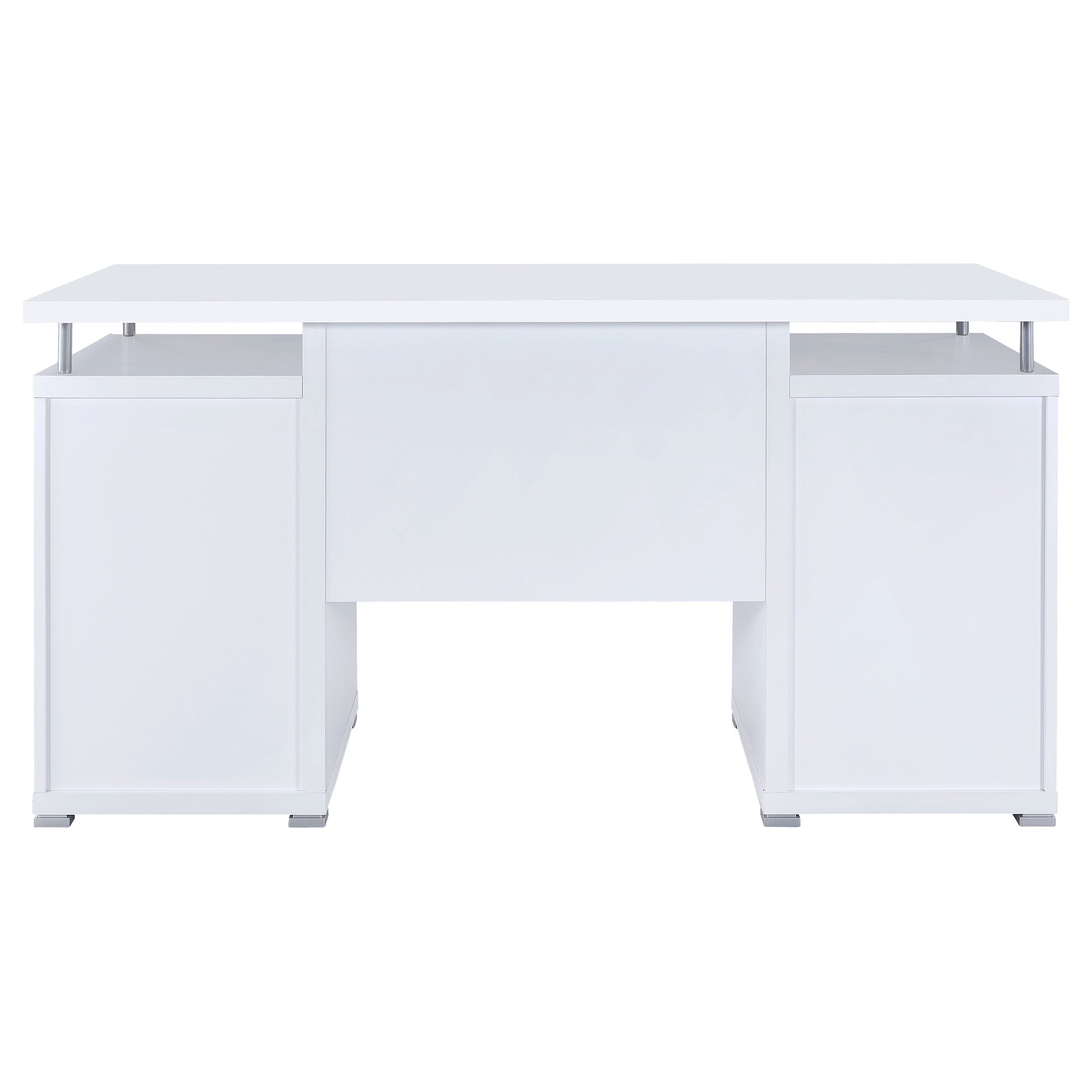 Tracy 55-inch 2-drawer Office Computer Desk White — view 7
