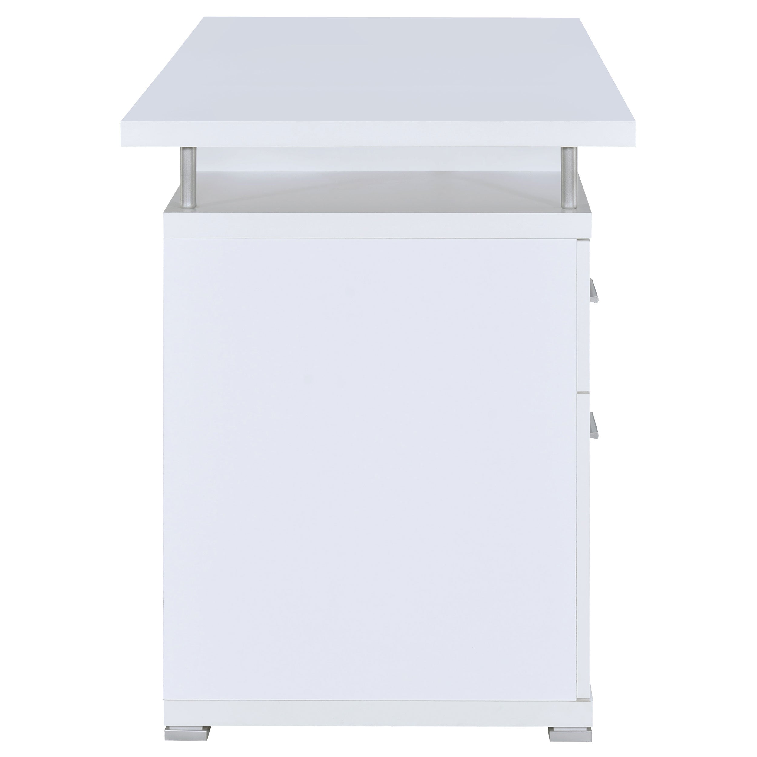 Tracy 55-inch 2-drawer Office Computer Desk White — view 8