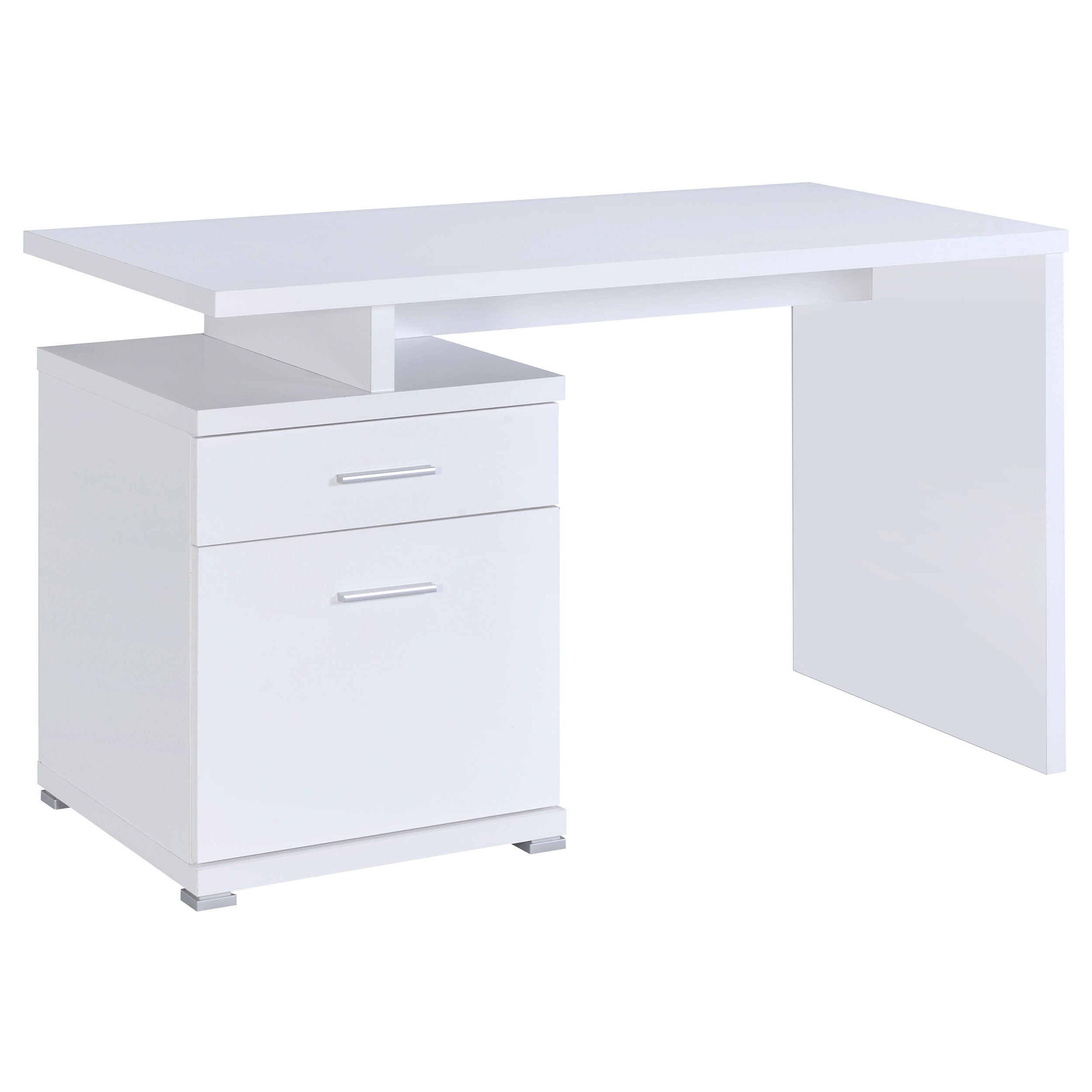 Irving 47-inch 2-drawer Office Computer Desk White — view 1