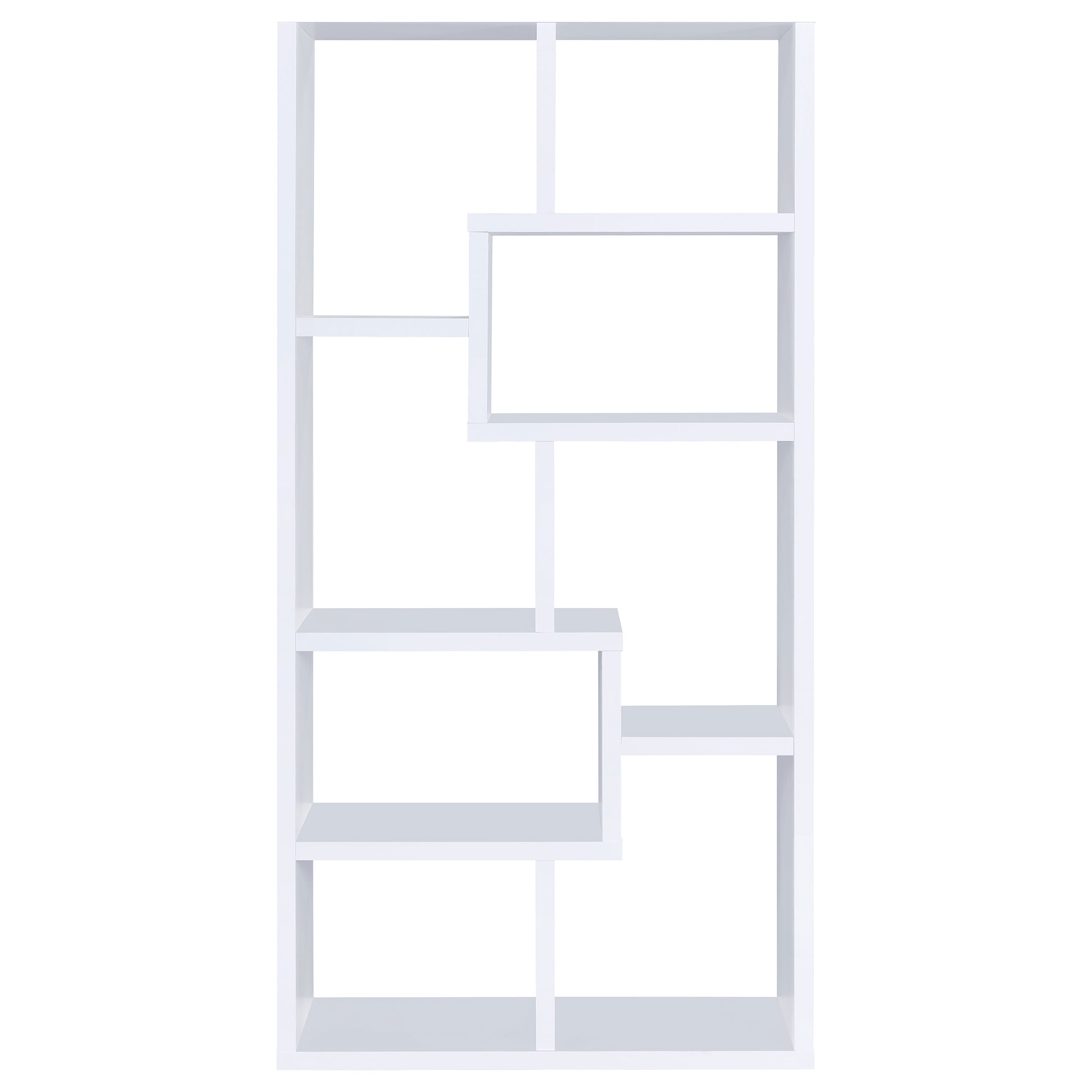 Theo 71-inch 6-shelf Bookshelf White — view 6