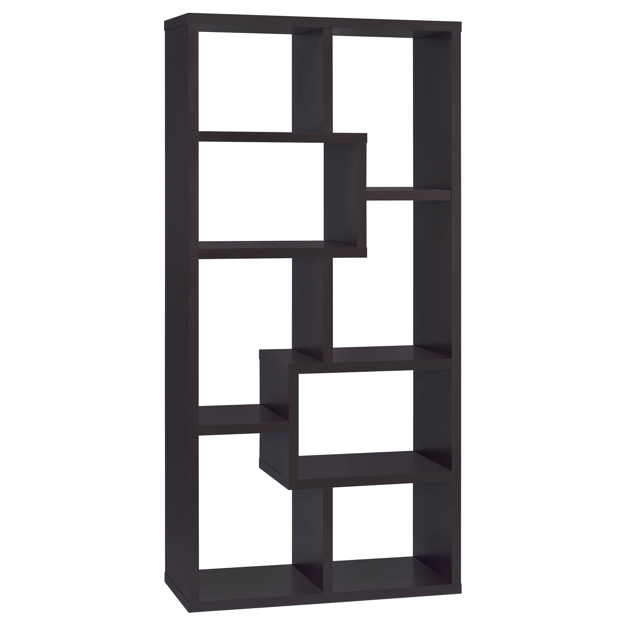 Theo 71-inch 6-shelf Bookshelf Cappuccino — view 1