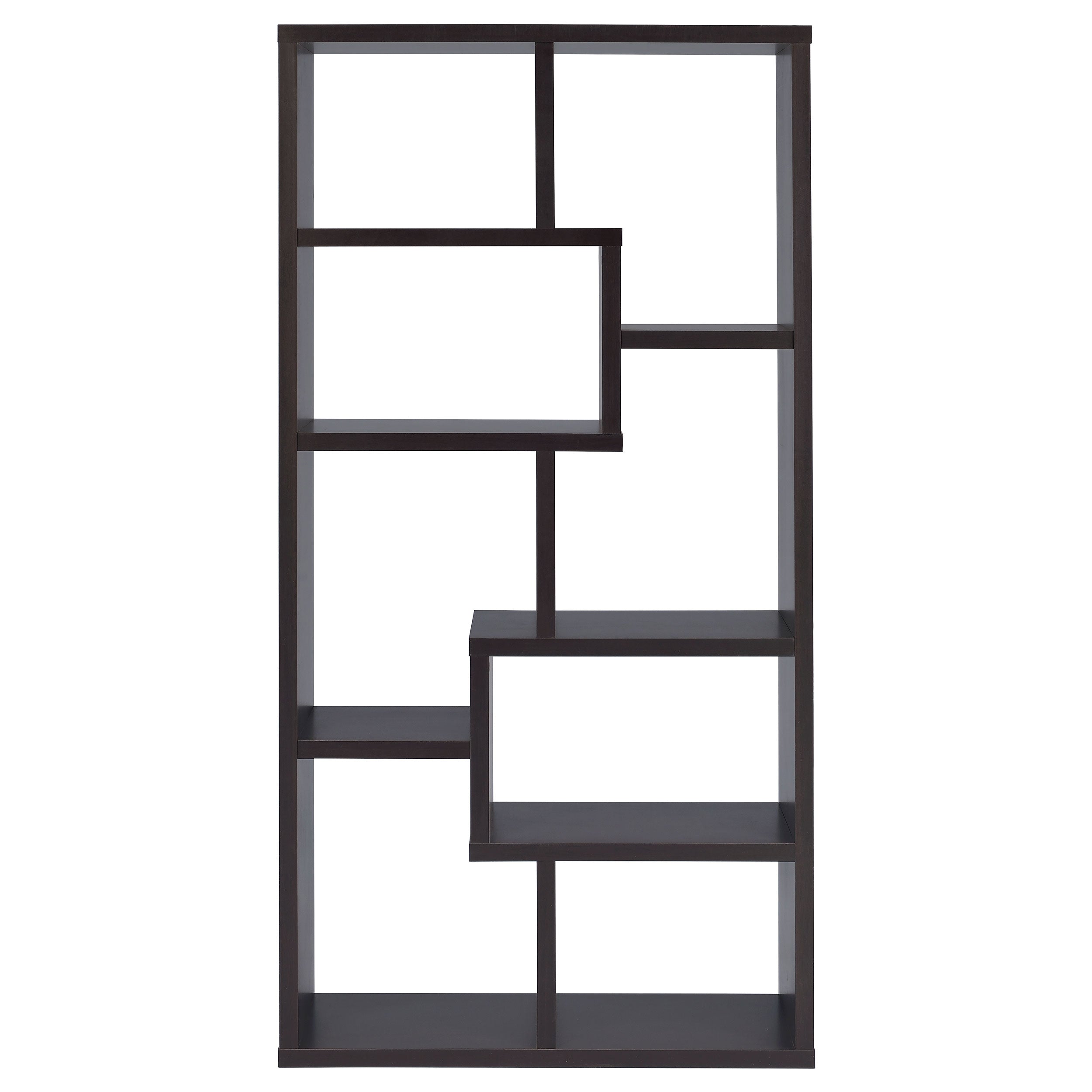Theo 71-inch 6-shelf Bookshelf Cappuccino — view 3