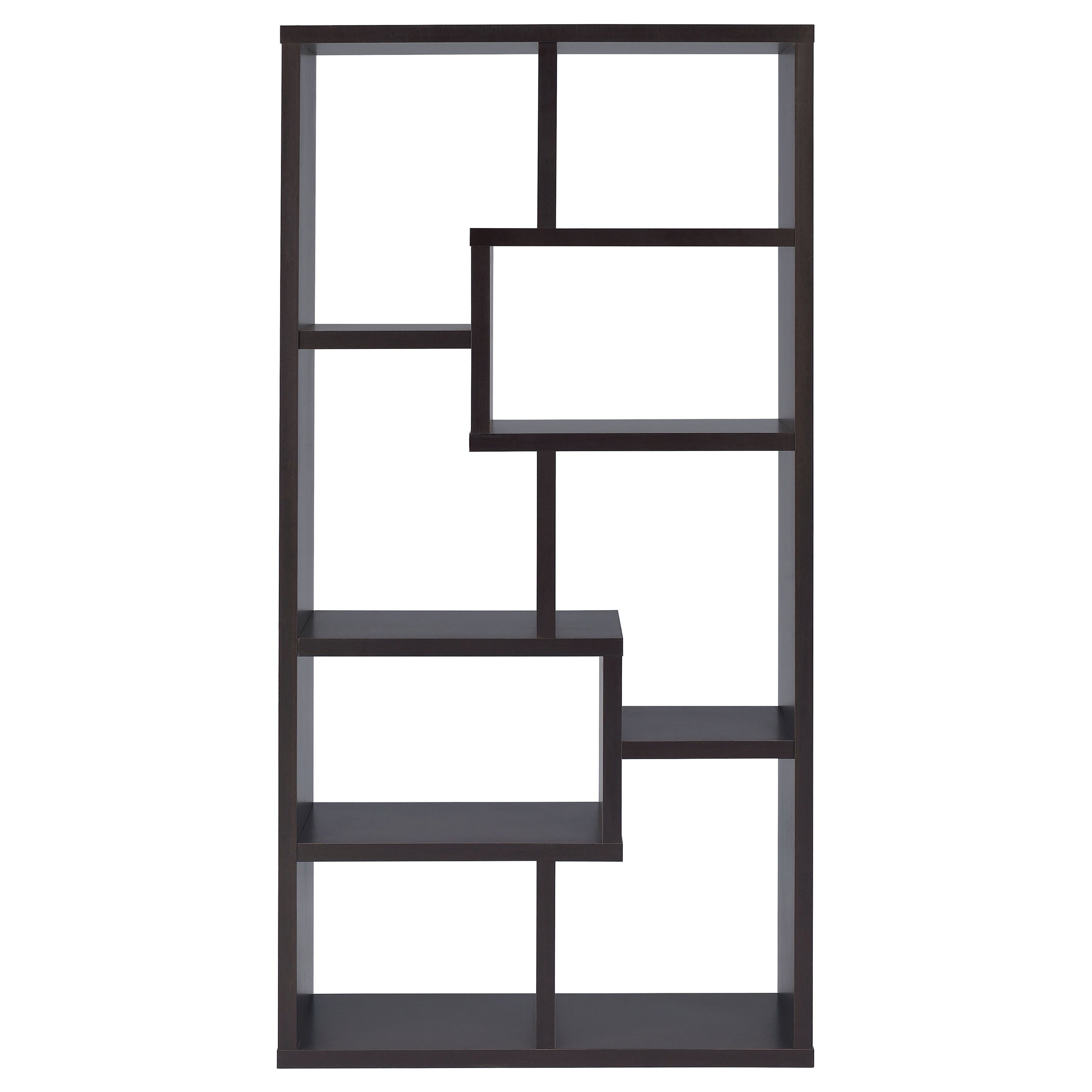 Theo 71-inch 6-shelf Bookshelf Cappuccino — view 7