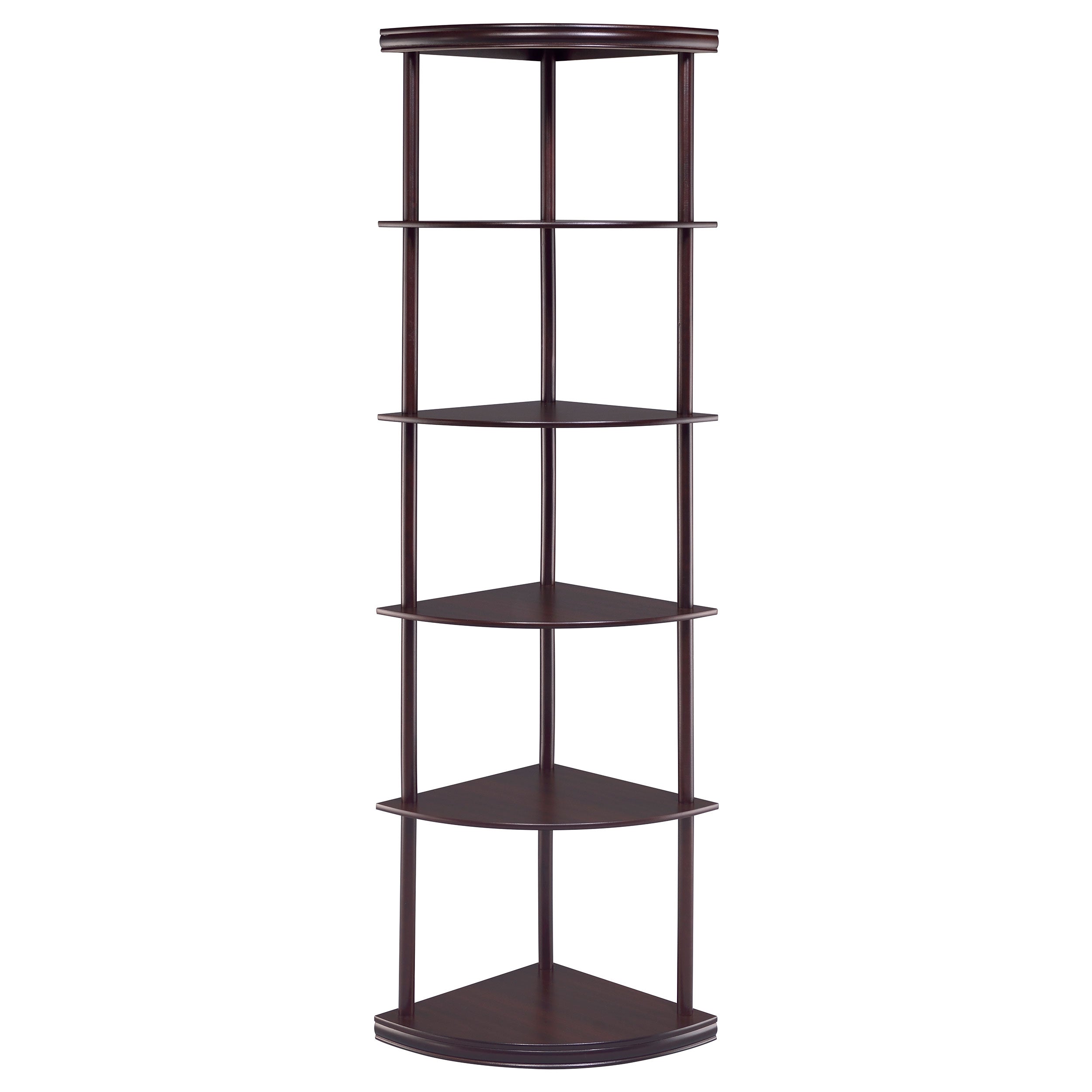 Bonwick 72-inch 5-shelf Corner Bookshelf Cappuccino — view 3