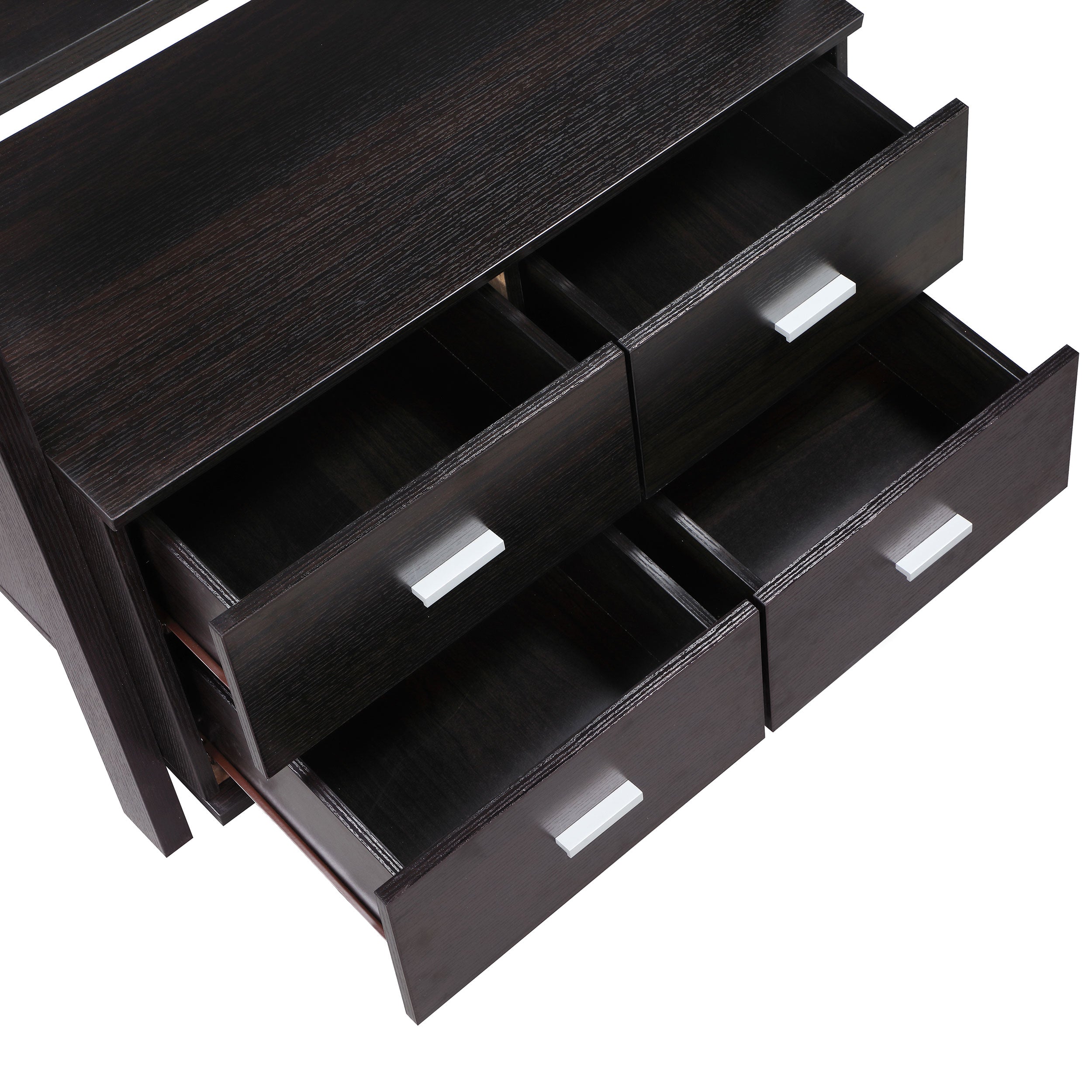 Colella 72-inch 5-shelf Storage Ladder Bookshelf Cappuccino — view 3