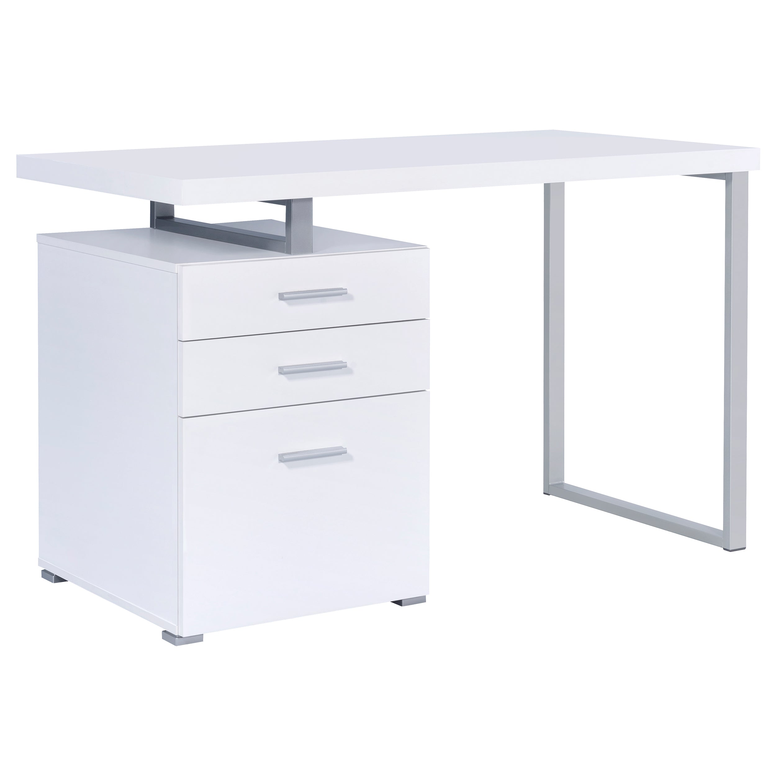 Brennan 47-inch 3-drawer Office Computer Desk White — view 1