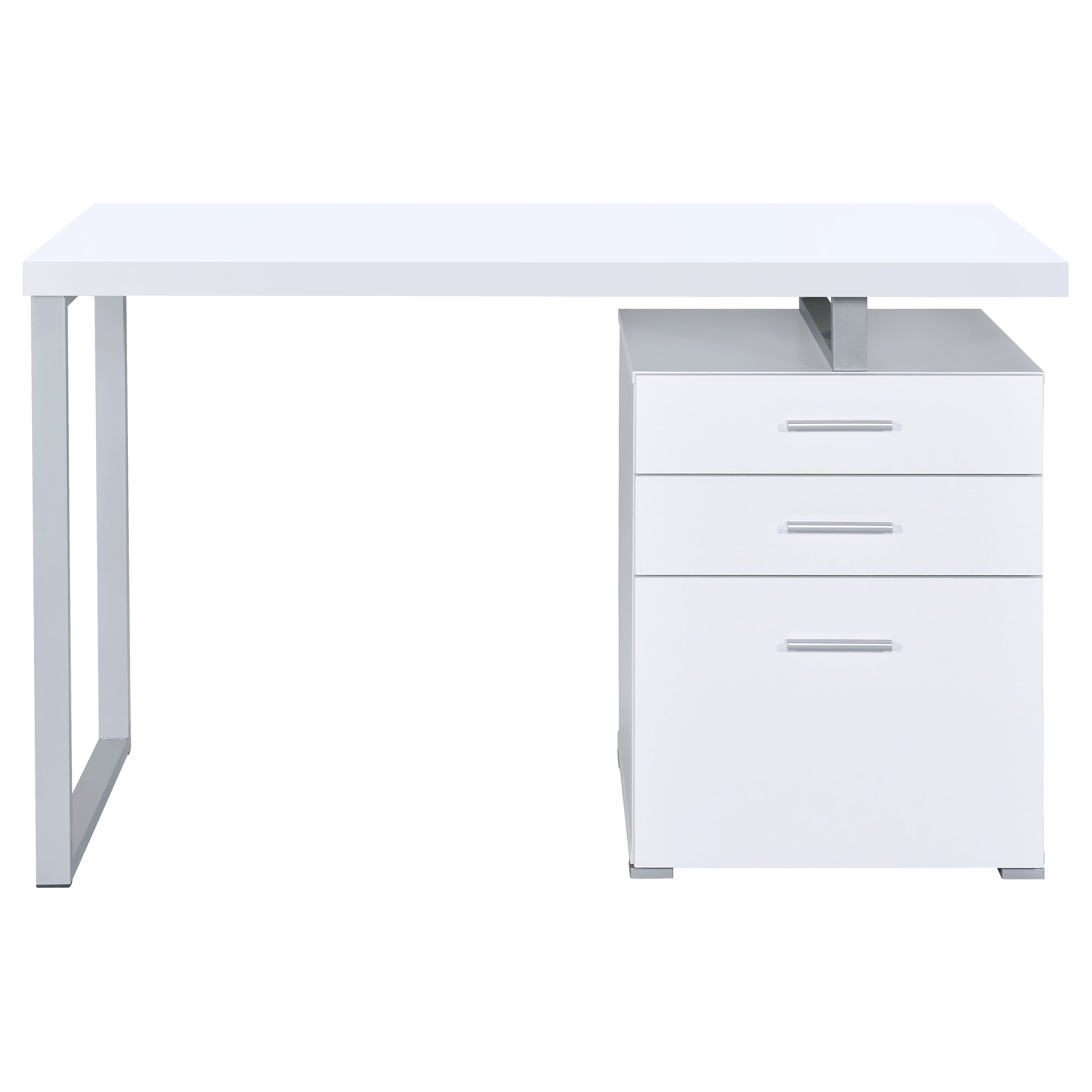 Brennan 47-inch 3-drawer Office Computer Desk White — view 5