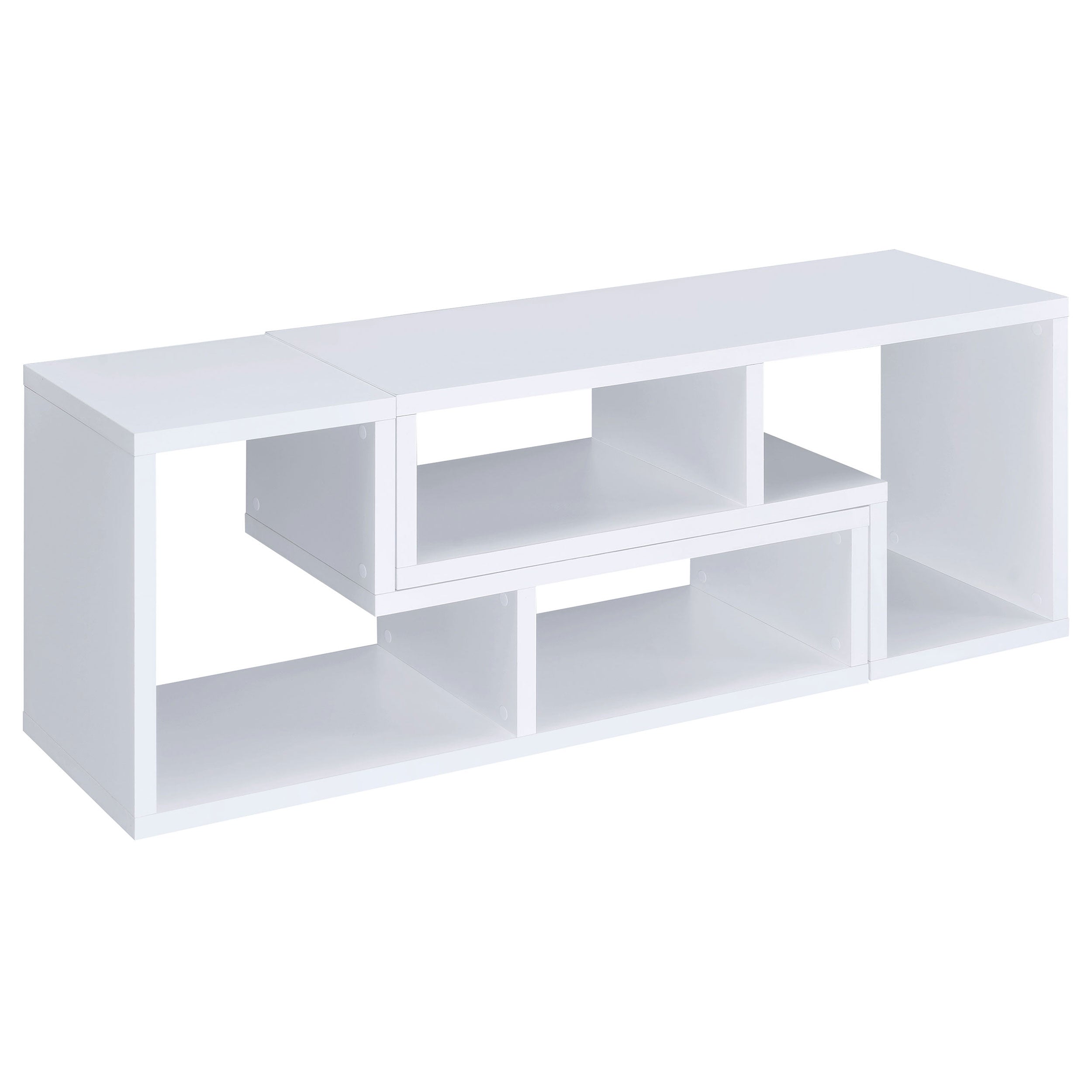 Velma Multipurpose TV Stand and Bookshelf White — view 11