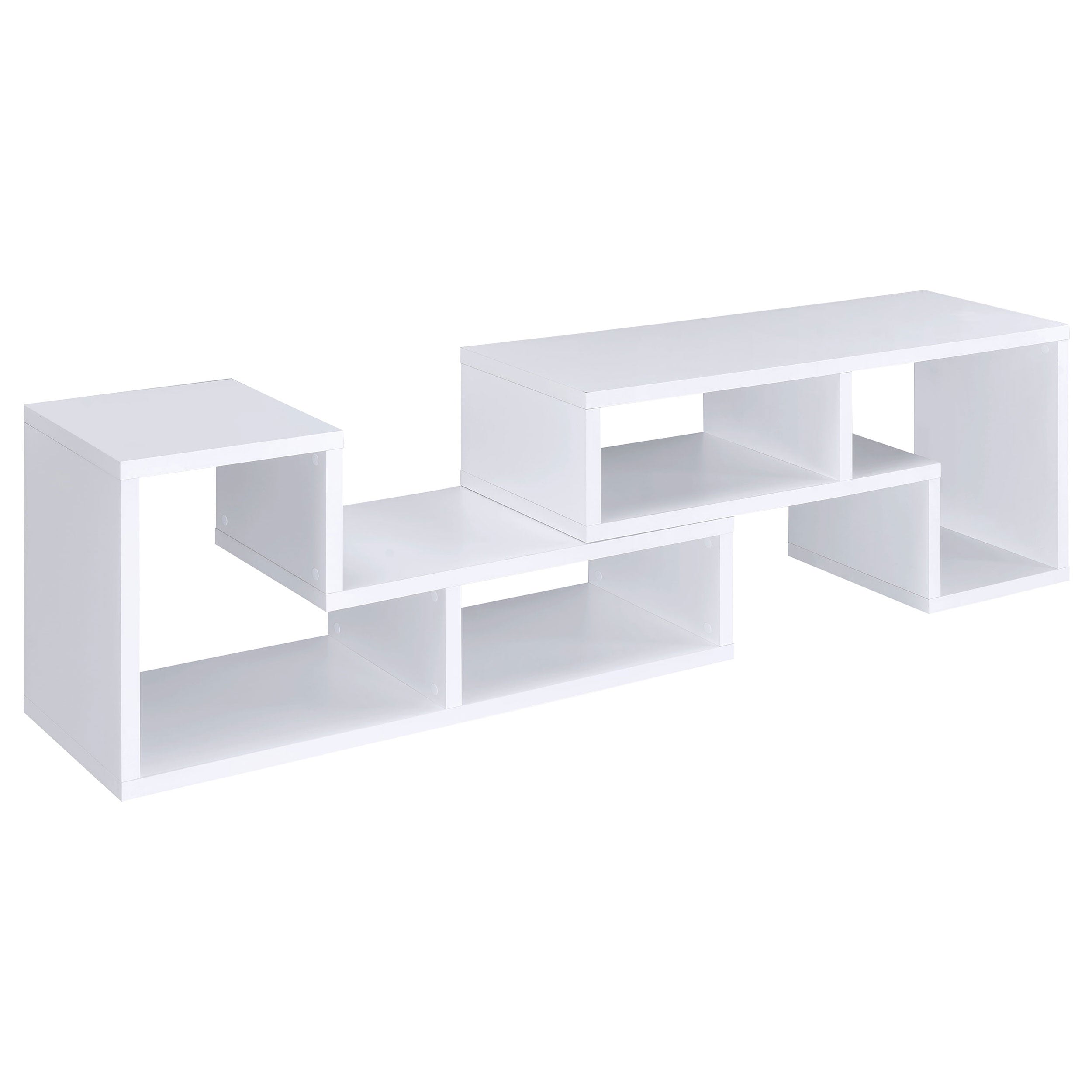 Velma Multipurpose TV Stand and Bookshelf White — view 12