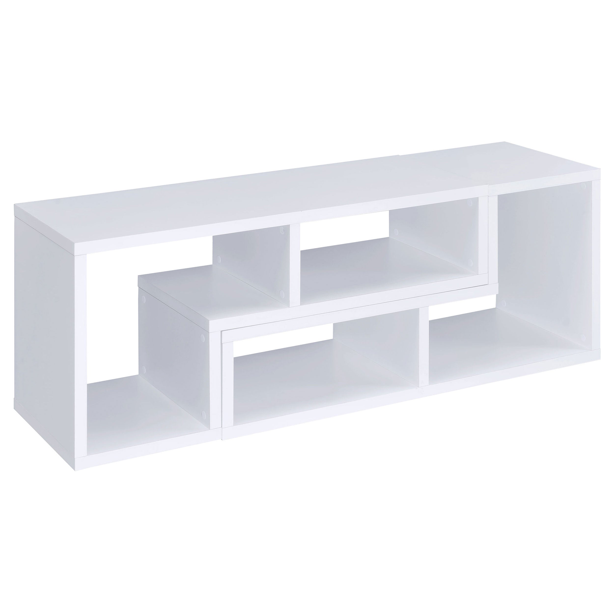 Velma Multipurpose TV Stand and Bookshelf White — view 13