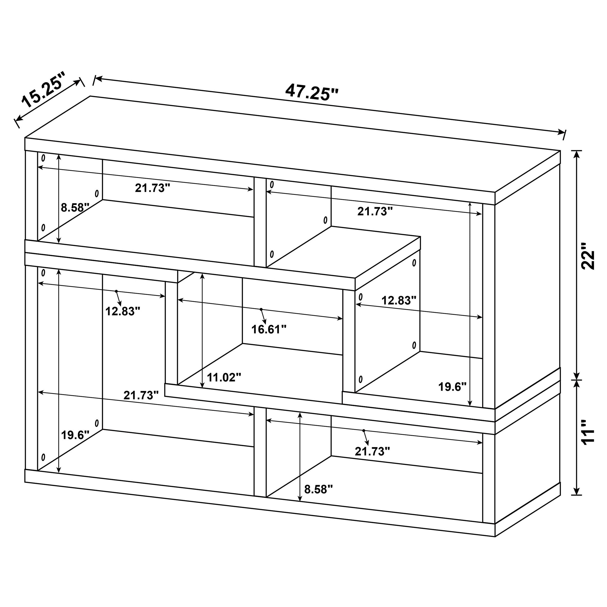 Velma Multipurpose TV Stand and Bookshelf White — view 18
