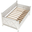 Modern Daybed With 2 Large Drawers, X Shaped Frame