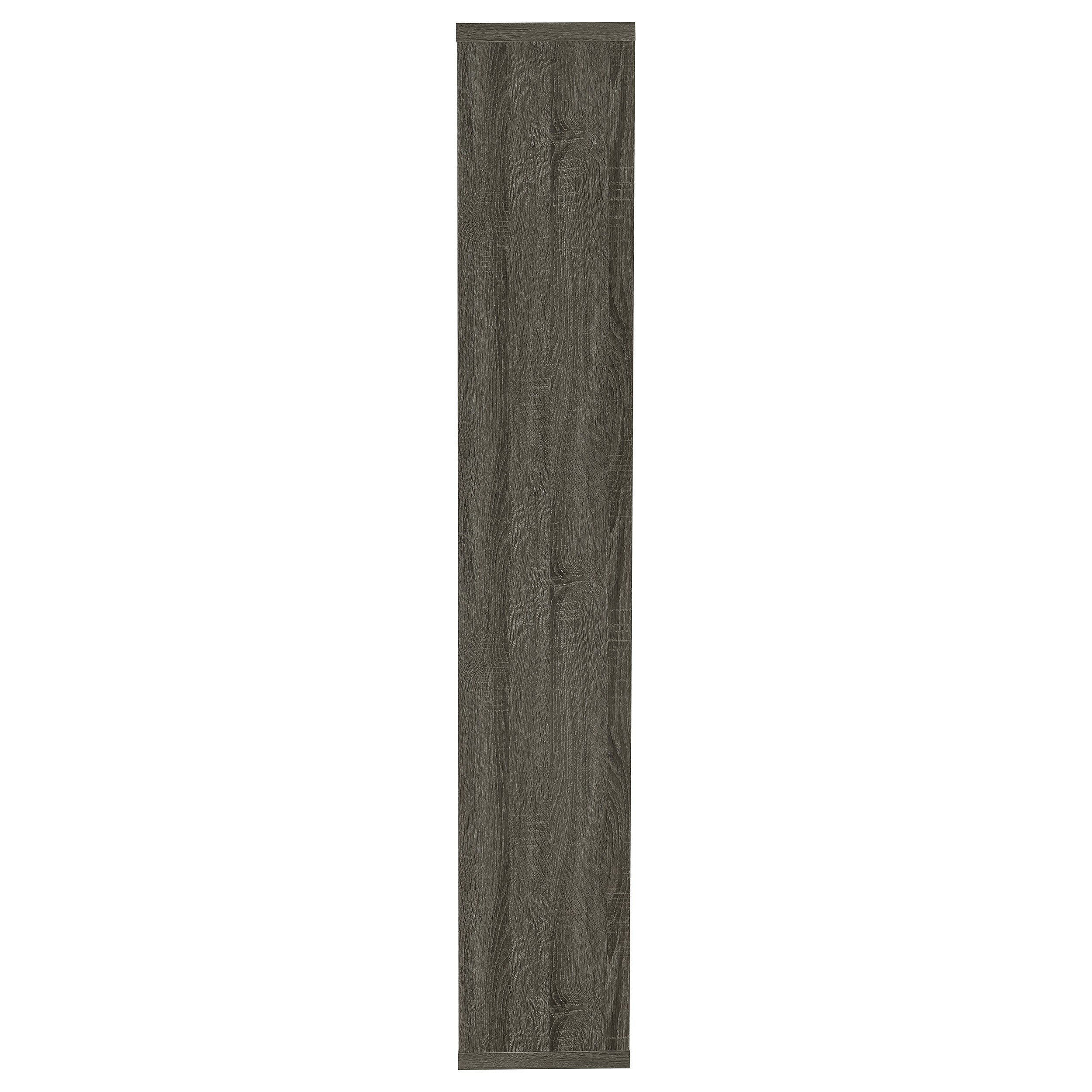 Theo 71-inch 6-shelf Bookshelf Weathered Grey — view 5