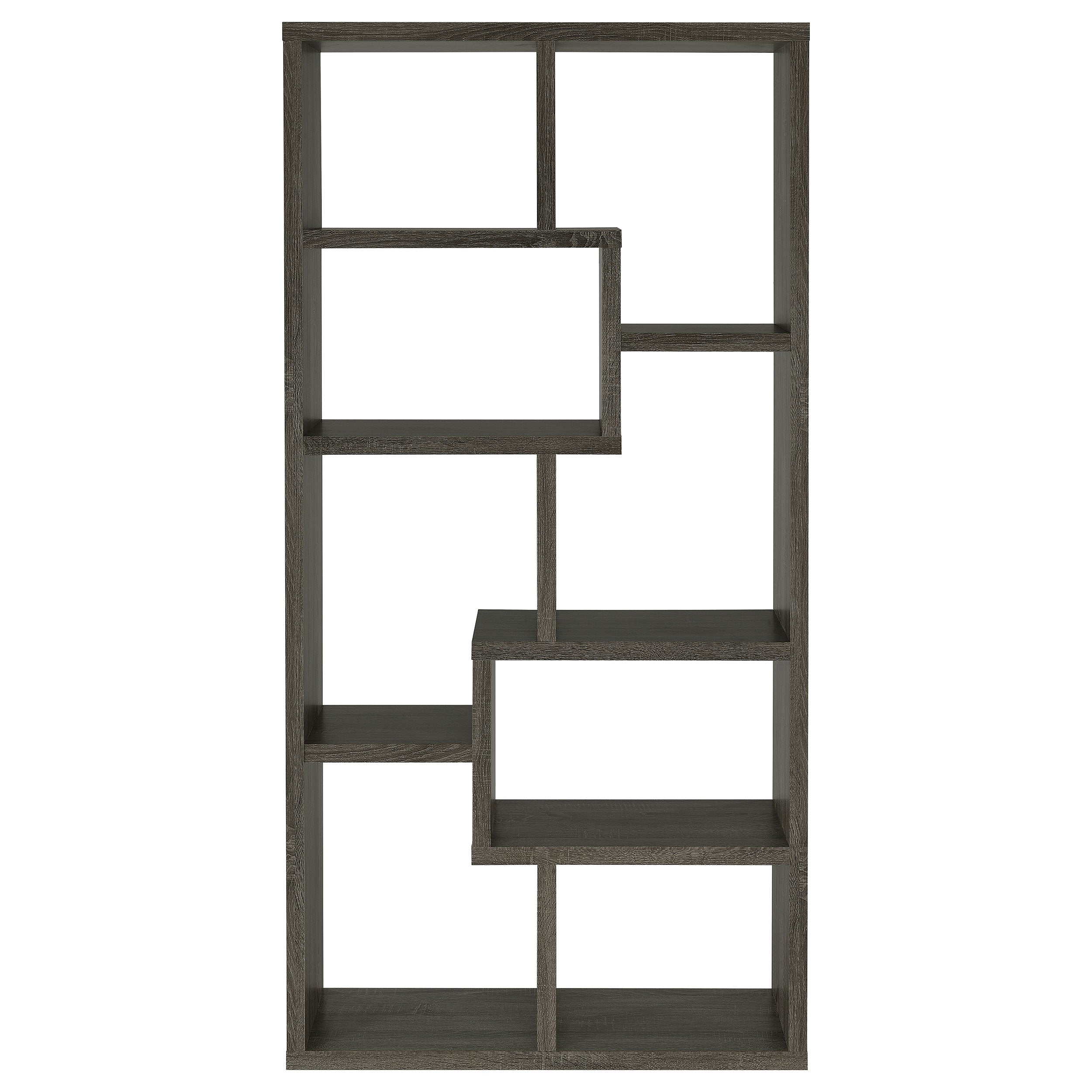 Theo 71-inch 6-shelf Bookshelf Weathered Grey — view 7
