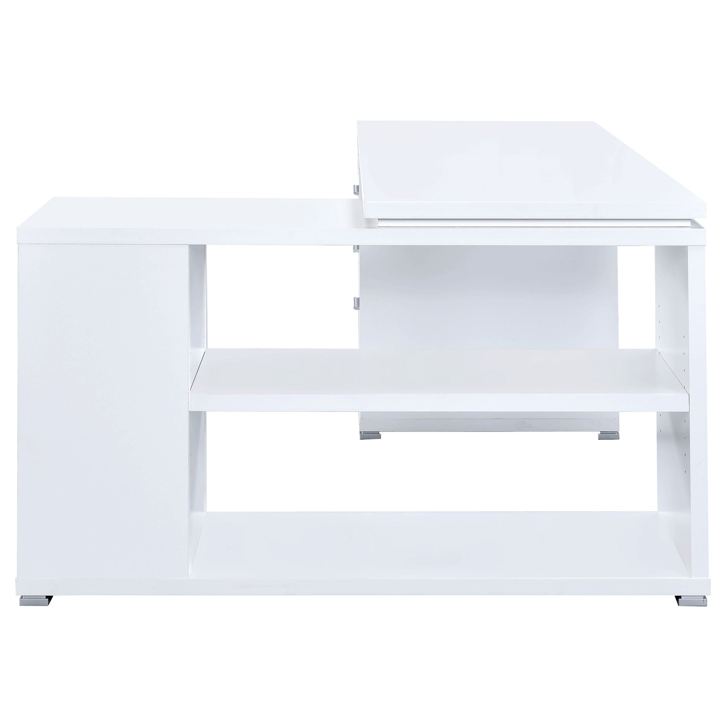 Yvette 60-inch 3-drawer L-Shape Computer Desk White — view 6