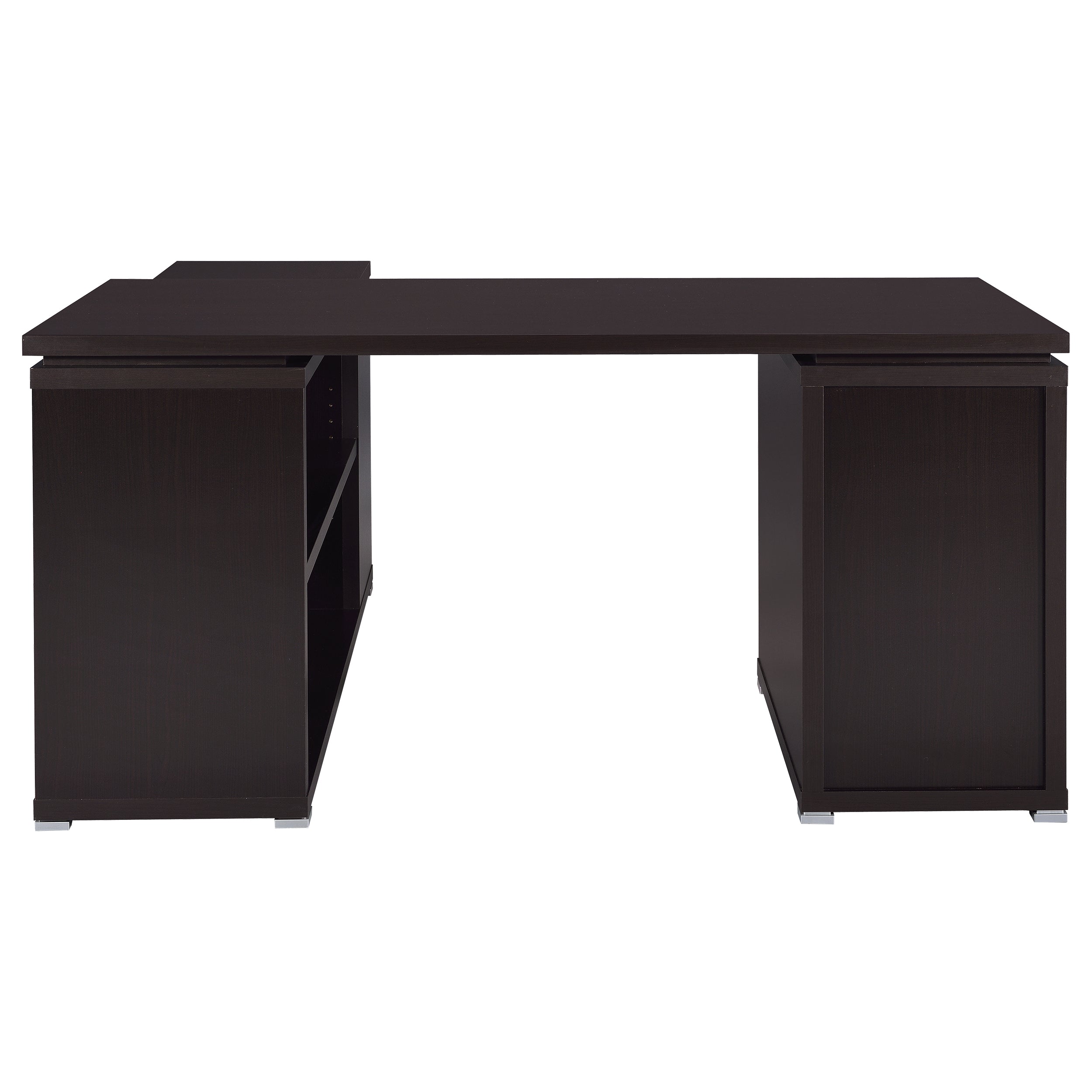 Yvette 60-inch 3-drawer L-Shape Computer Desk Cappuccino — view 8
