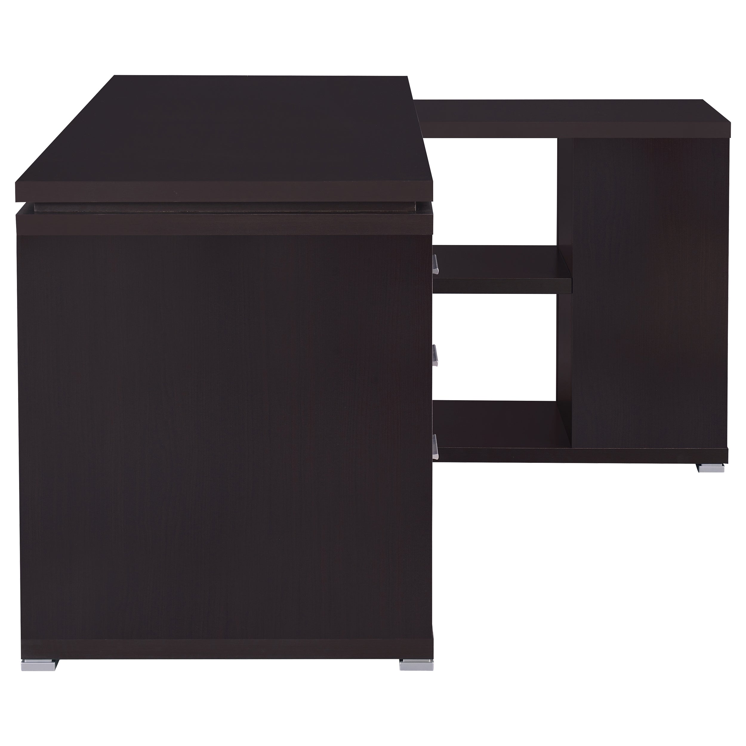 Yvette 60-inch 3-drawer L-Shape Computer Desk Cappuccino — view 9