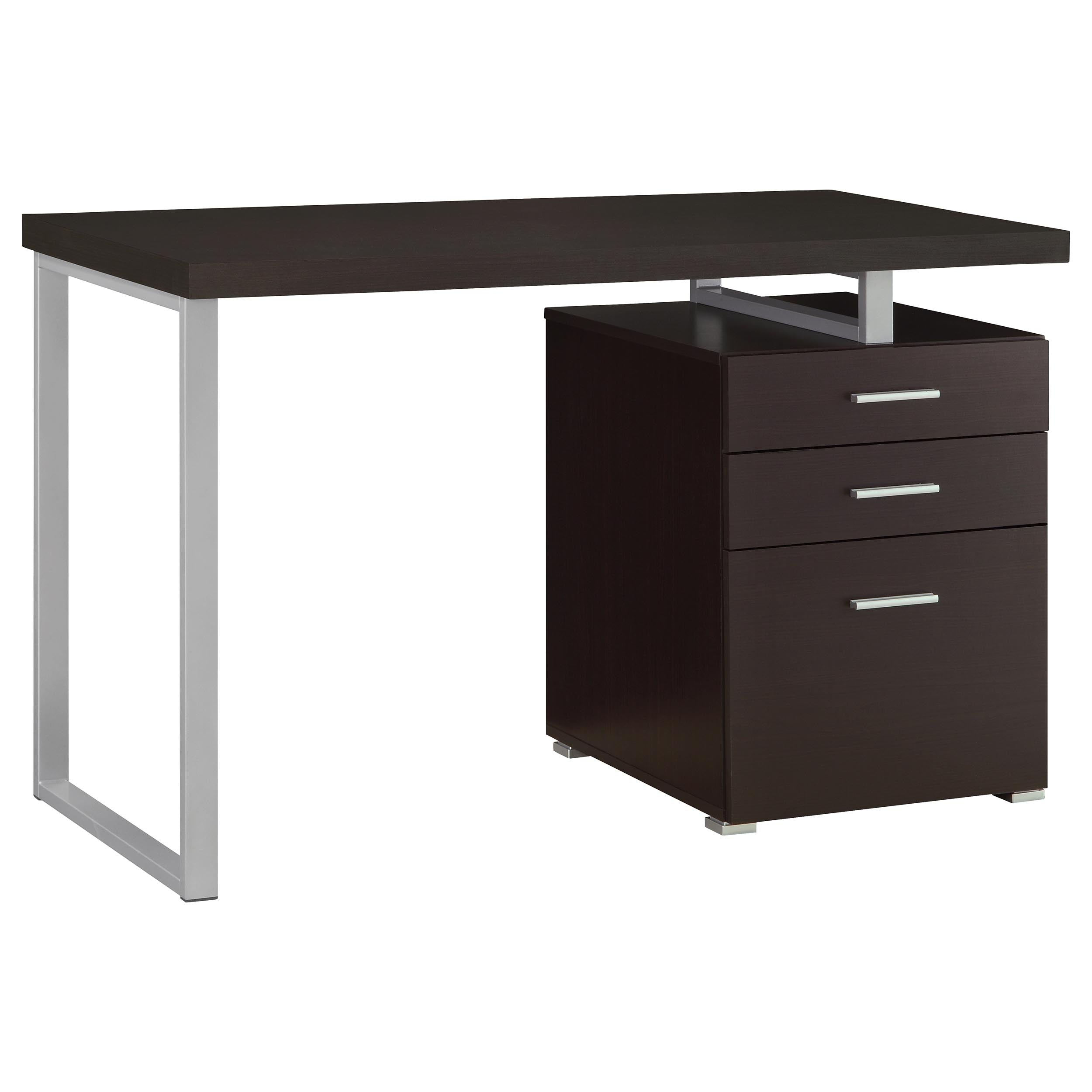 Brennan 47-inch 3-drawer Office Computer Desk Cappuccino — view 3