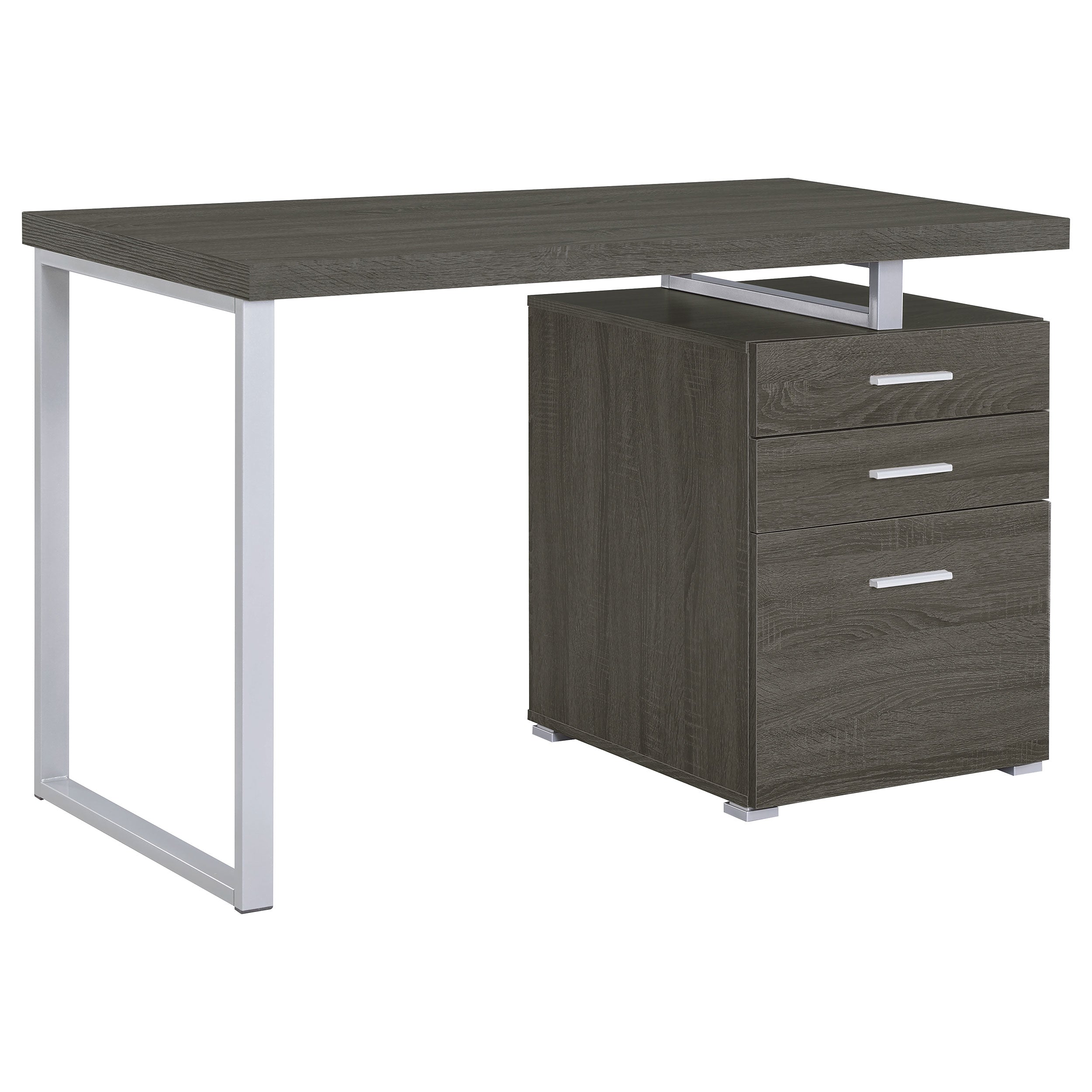Brennan 47-inch 3-drawer Office Computer Desk Weathered Grey — view 1