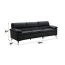 Eilene - Sofa - Black Top Grain Leather