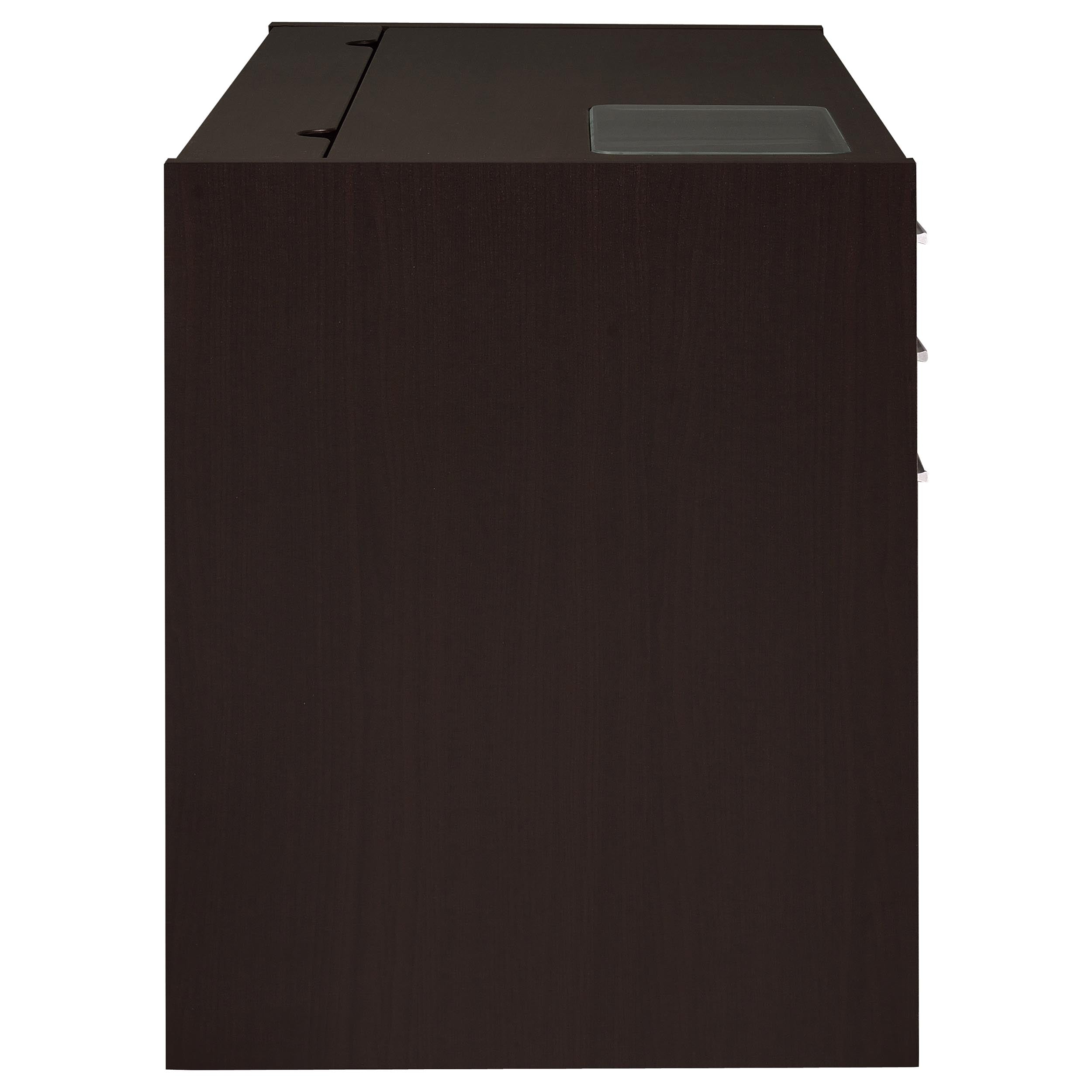 Halston 47-inch 2-drawer Office Desk with Cabinet Cappuccino — view 7