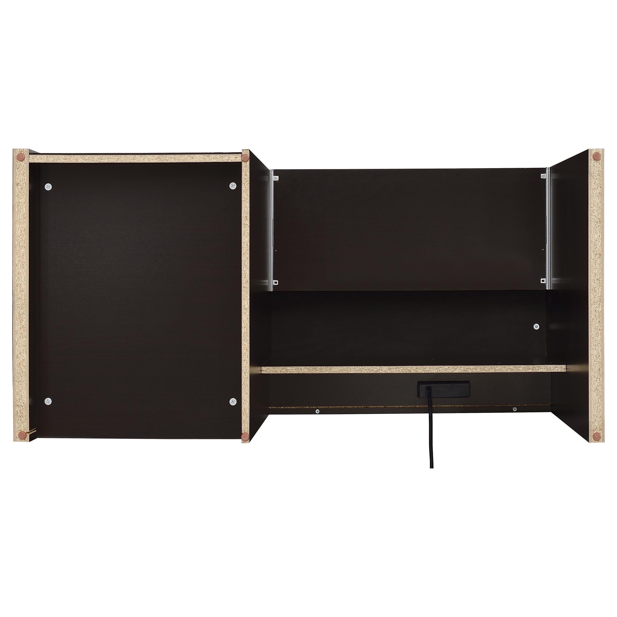 Halston 47-inch 2-drawer Office Desk with Cabinet Cappuccino — view 11