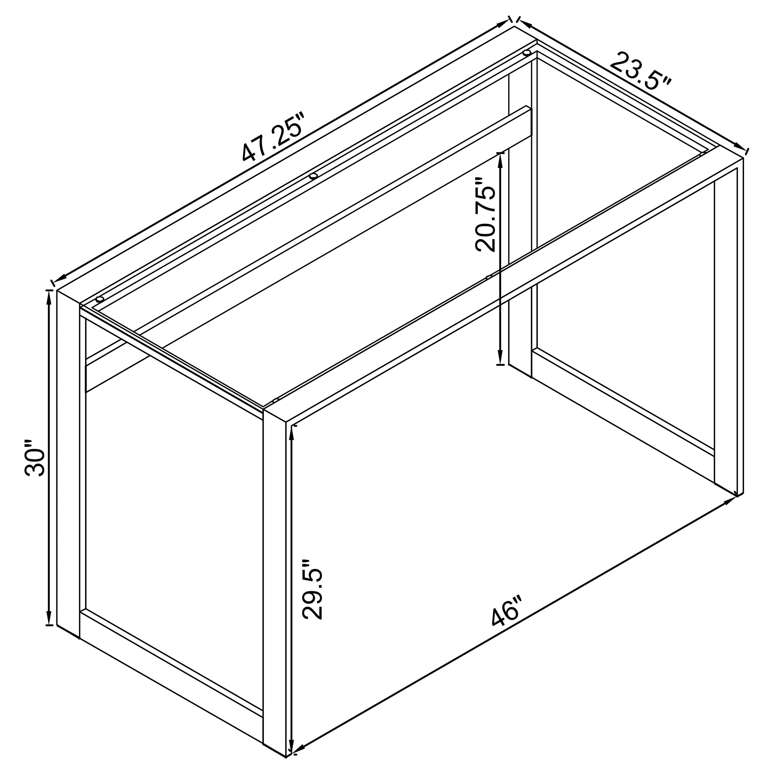 Hartford 47-inch Glass Top Writing Desk Chrome — view 10