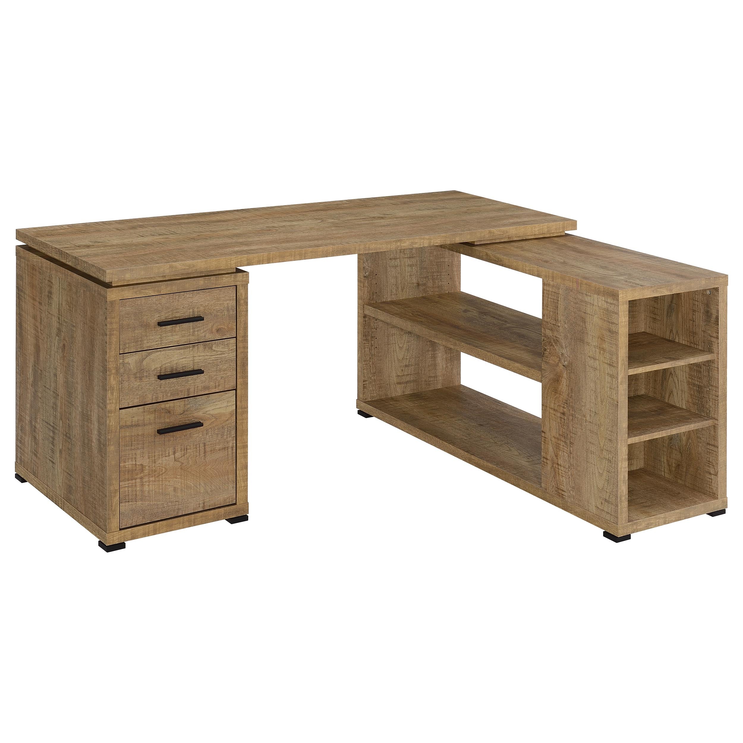 Yvette 60-inch 3-drawer L-Shape Computer Desk Mango — view 1