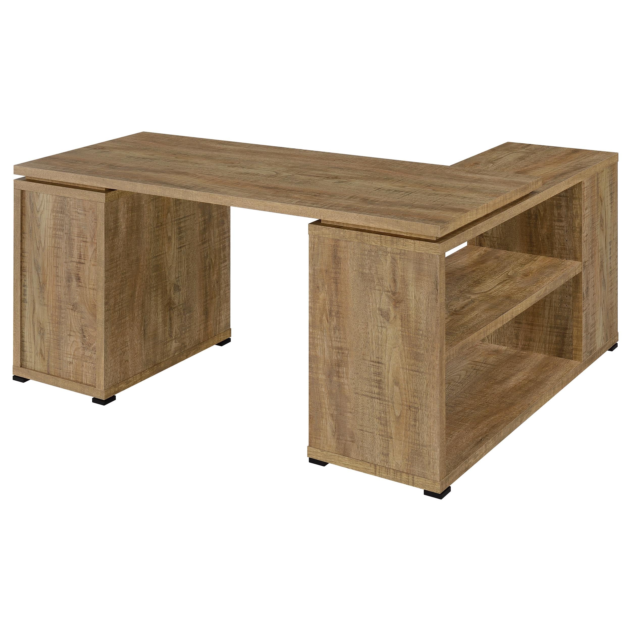 Yvette 60-inch 3-drawer L-Shape Computer Desk Mango — view 7