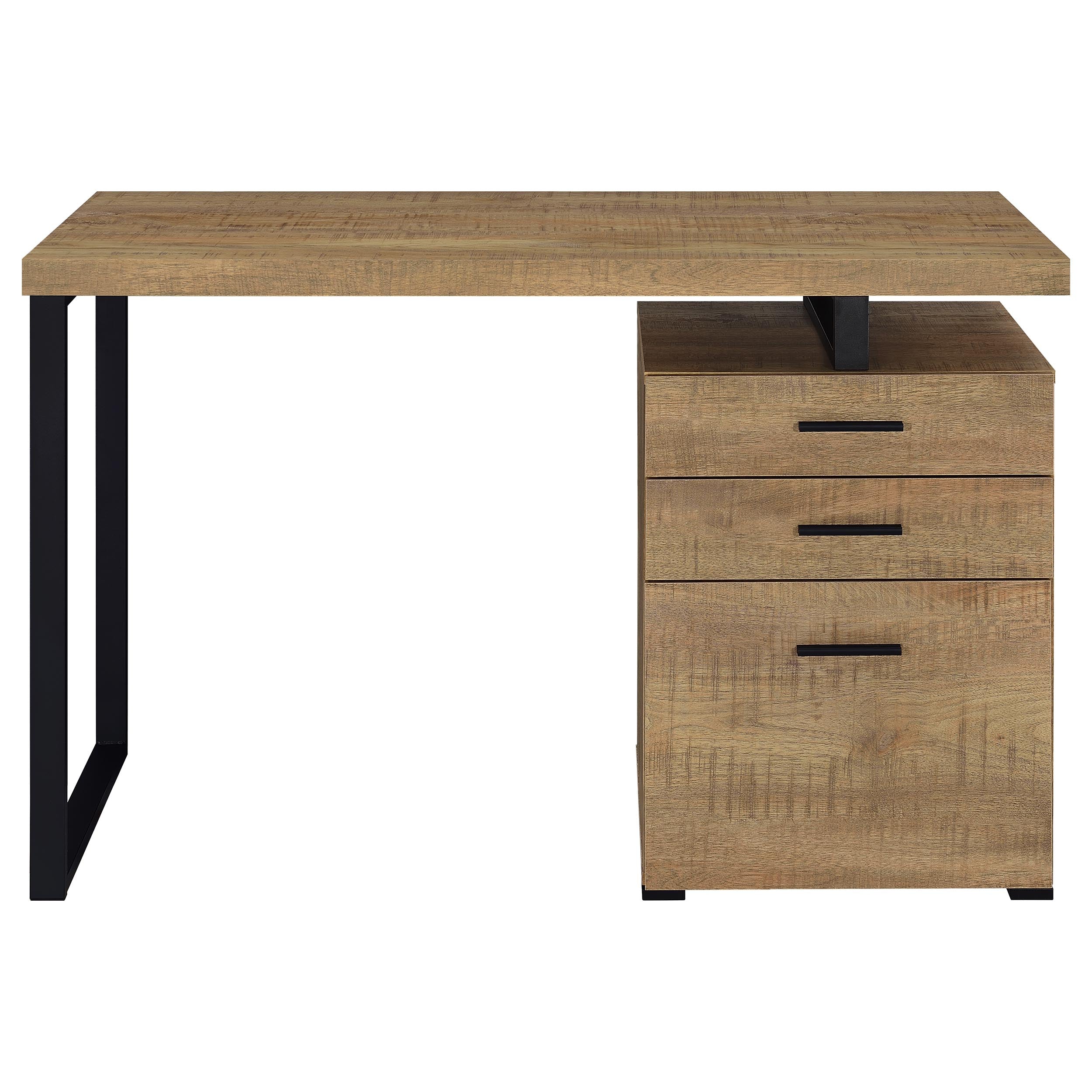 Brennan 47-inch 3-drawer Office Computer Desk Mango — view 4