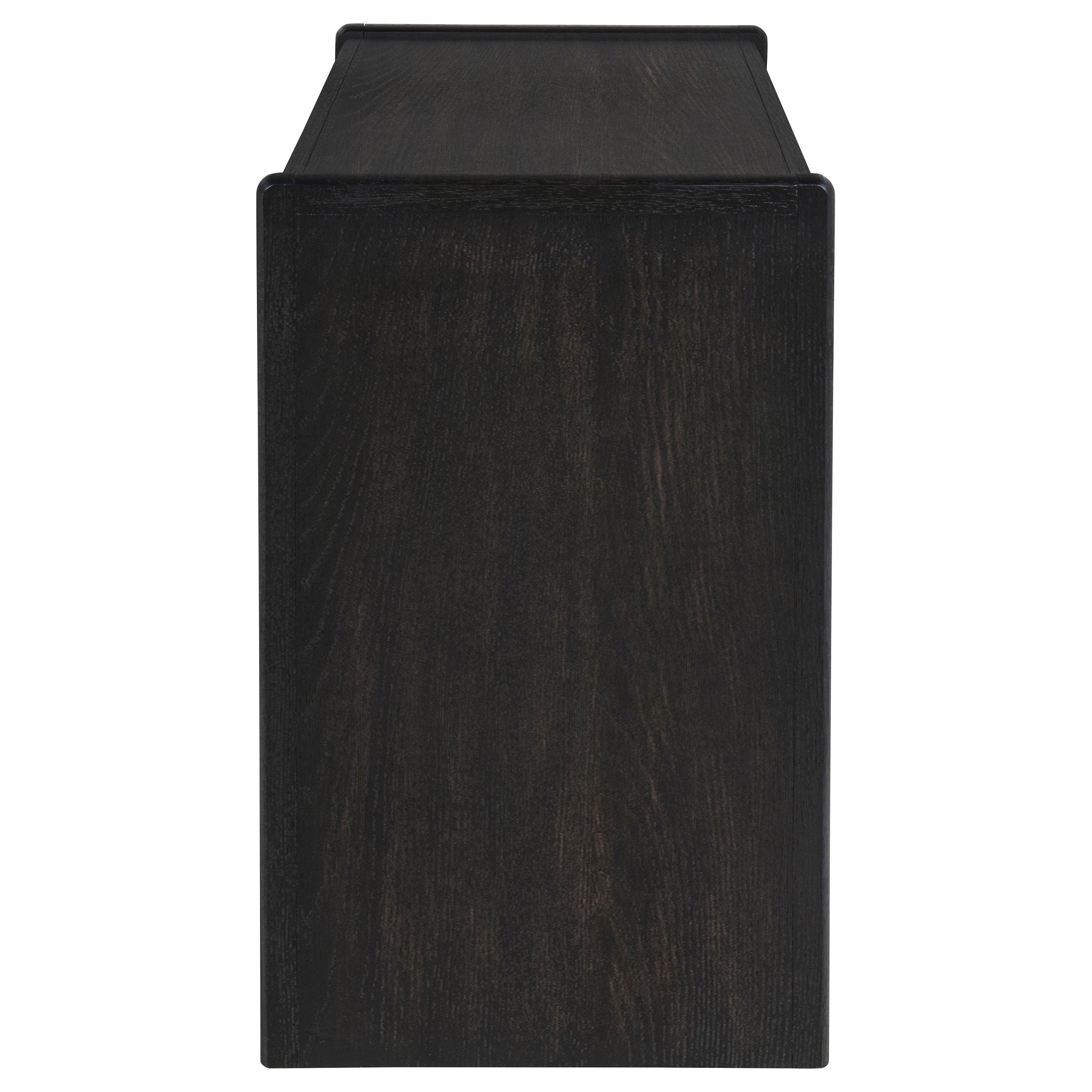 Leandro 2-drawer Home Office Writing Desk Burnished Black — view 7