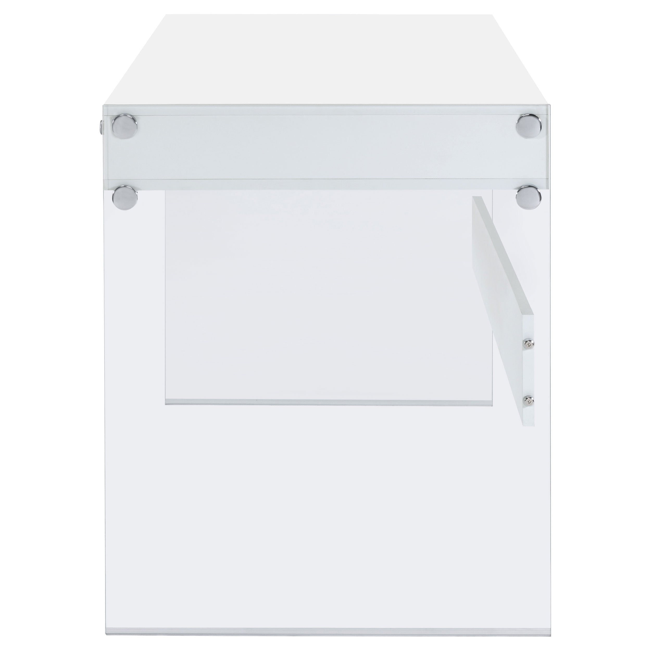 Dobrev 48-inch 2-drawer Writing Desk White High Gloss — view 6