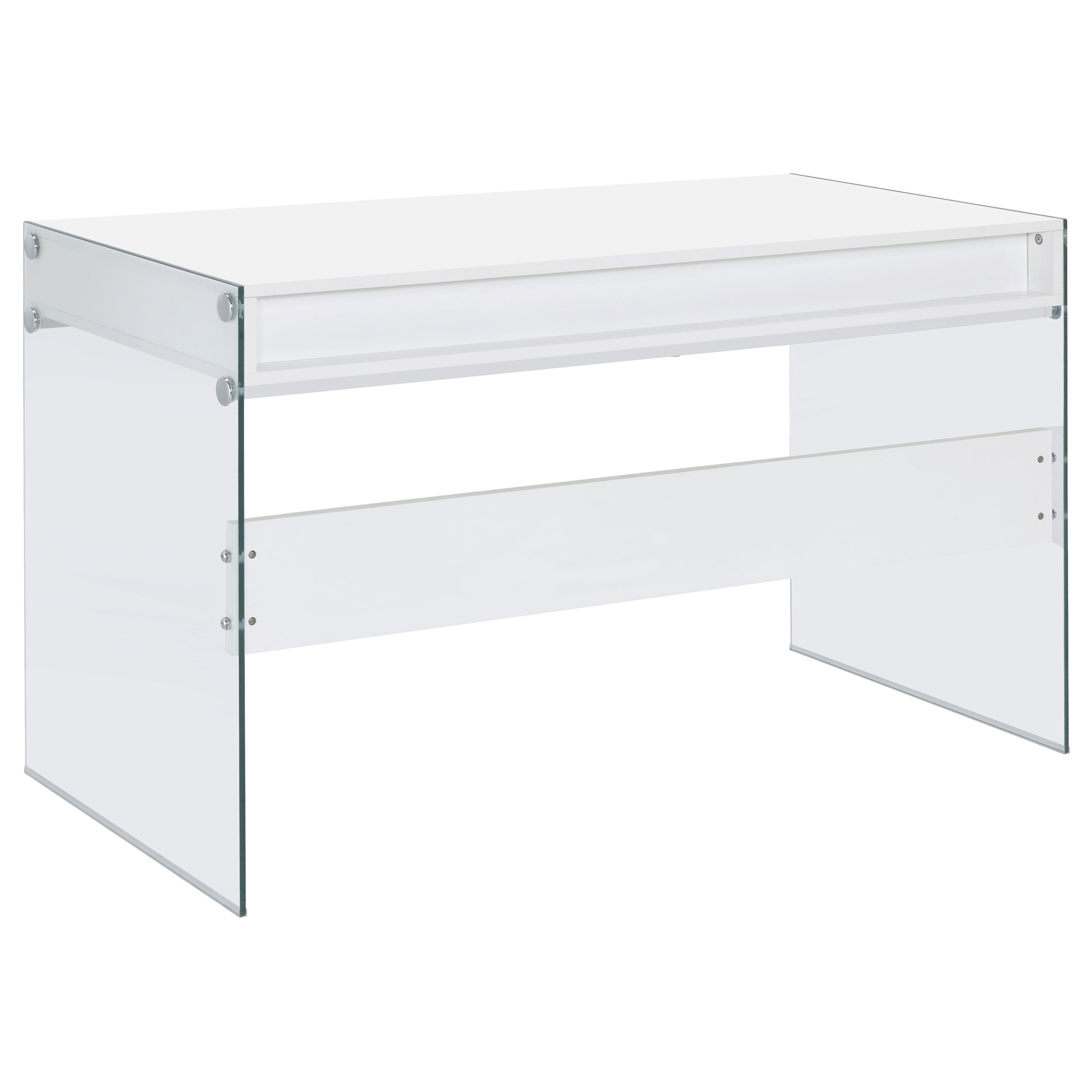 Dobrev 48-inch 2-drawer Writing Desk White High Gloss — view 7