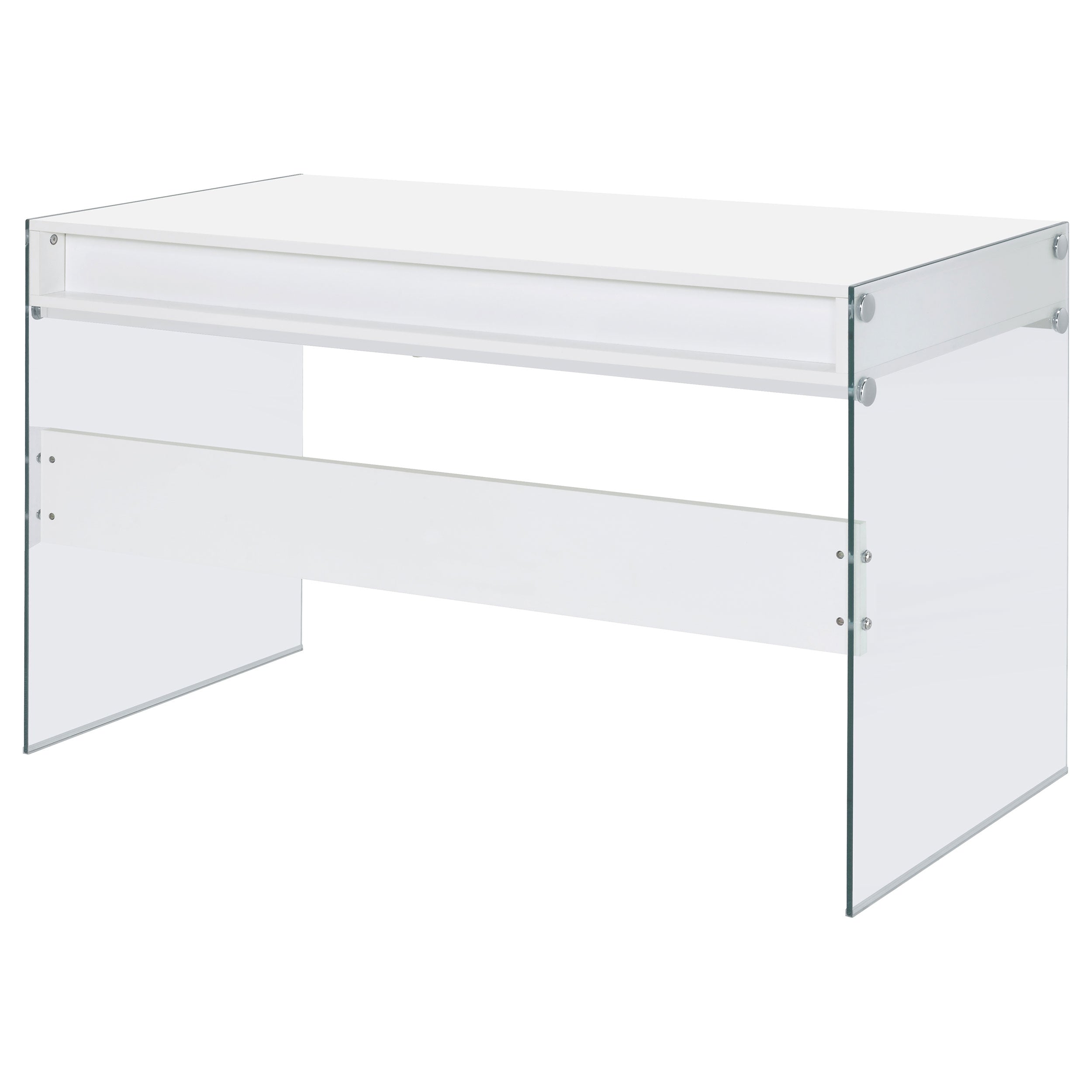 Dobrev 48-inch 2-drawer Writing Desk White High Gloss — view 9