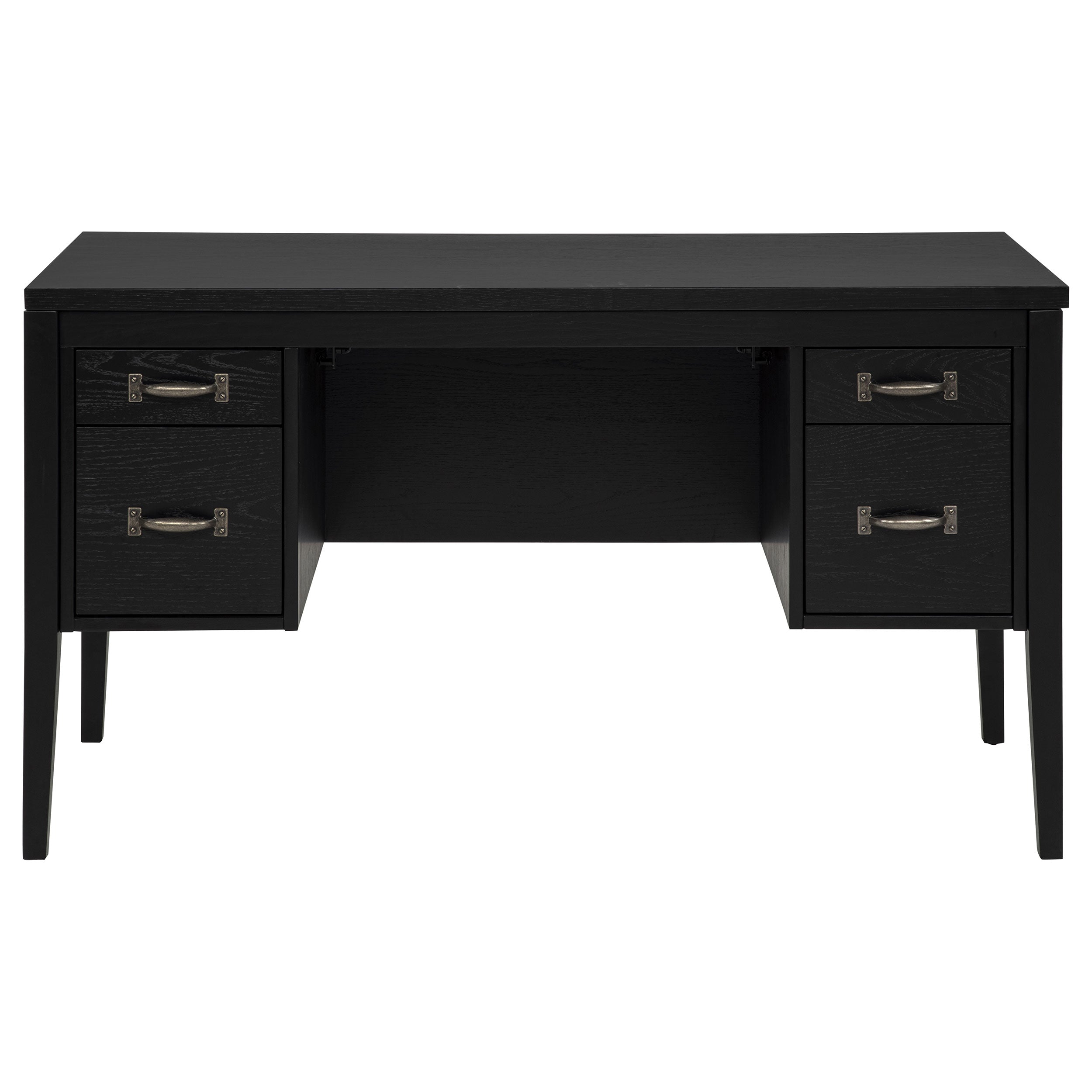 Graham 54-inch 4-drawer Double Pedestal Lift Top Computer Desk Black — view 6