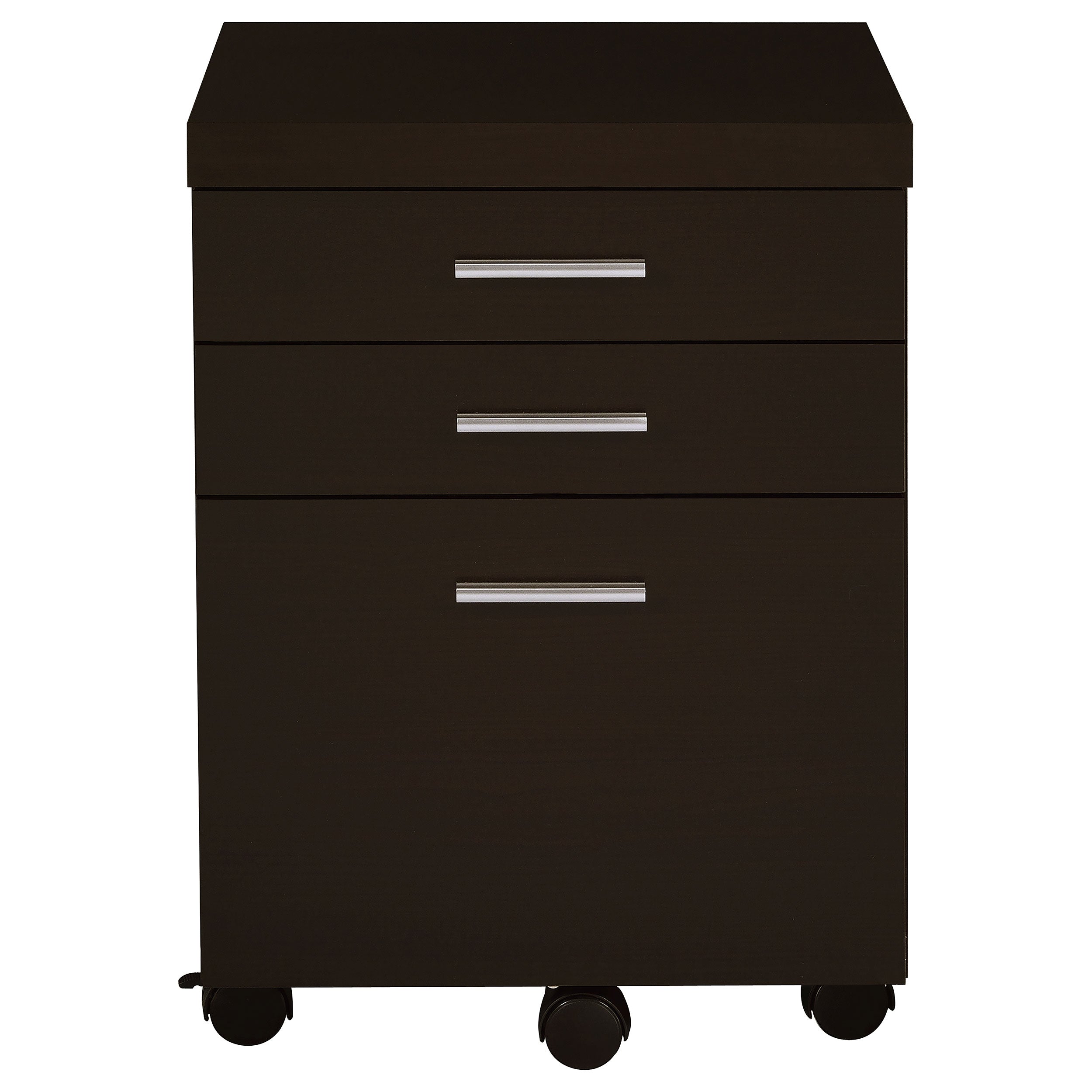 Skylar 3-drawer Home Office Mobile File Cabinet Cappuccino — view 4