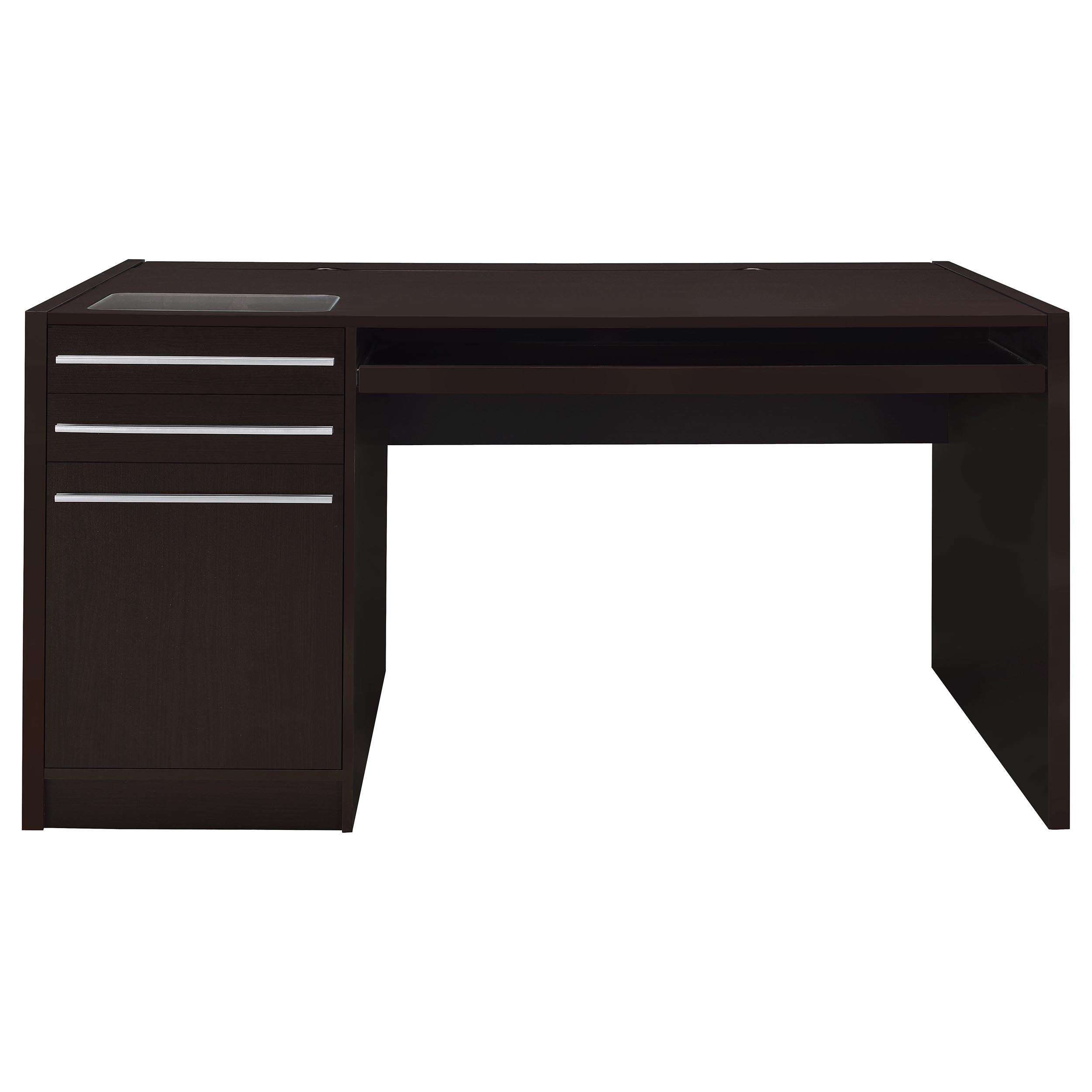 Halston 60-inch 3-drawer Office Computer Desk Cappuccino — view 4