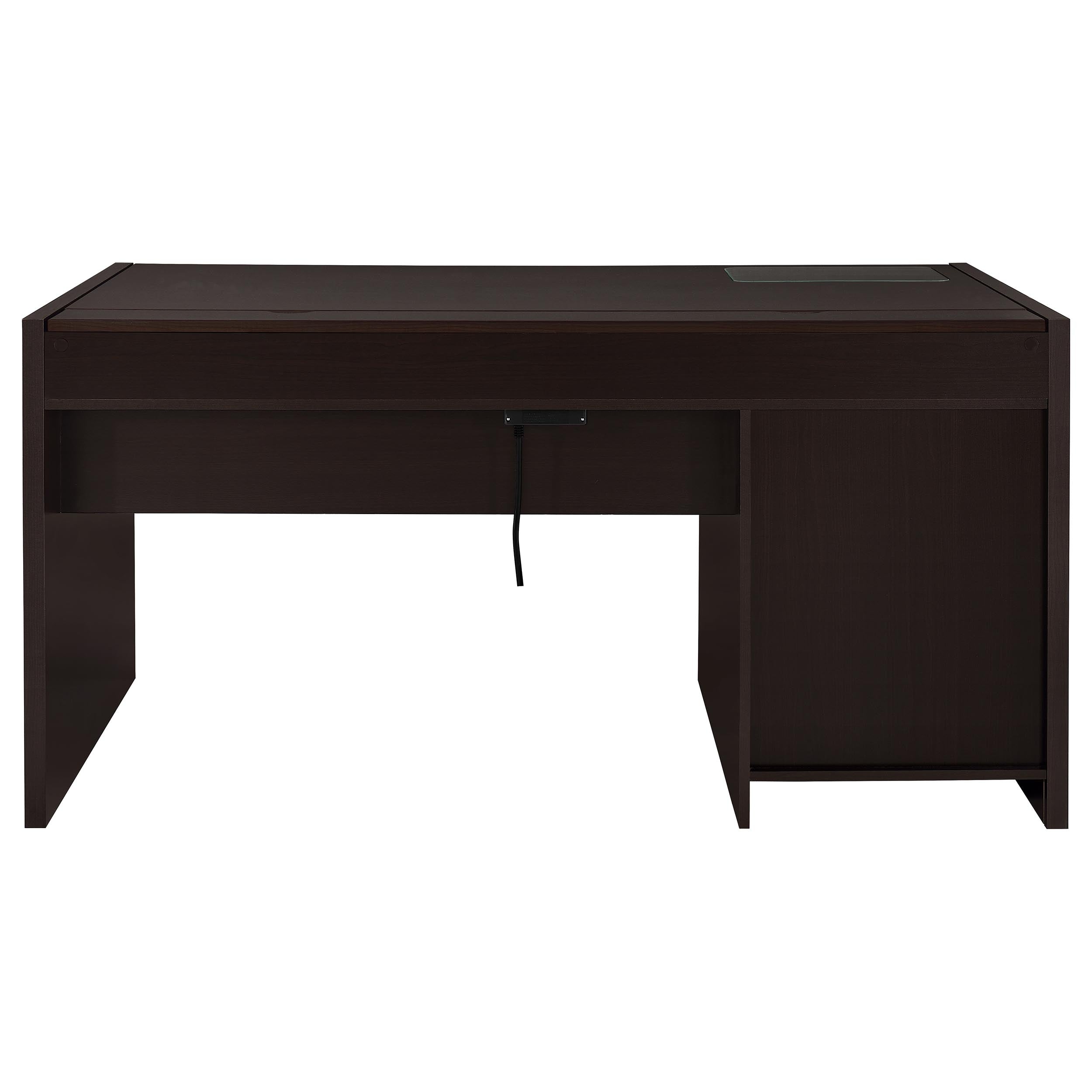 Halston 60-inch 3-drawer Office Computer Desk Cappuccino — view 6