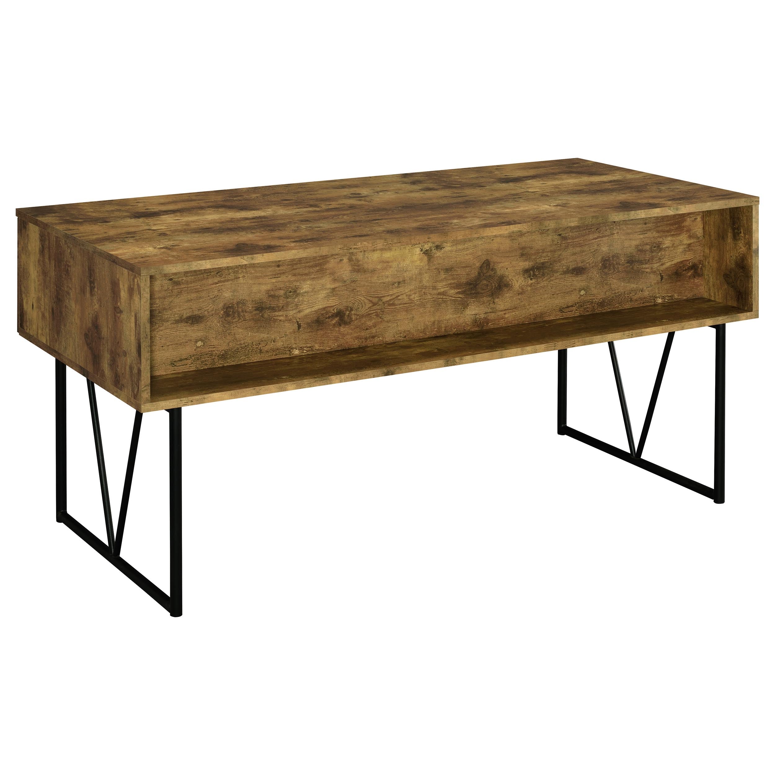 Analiese 63-inch 4-drawer Writing Desk Rustic Nutmeg — view 7