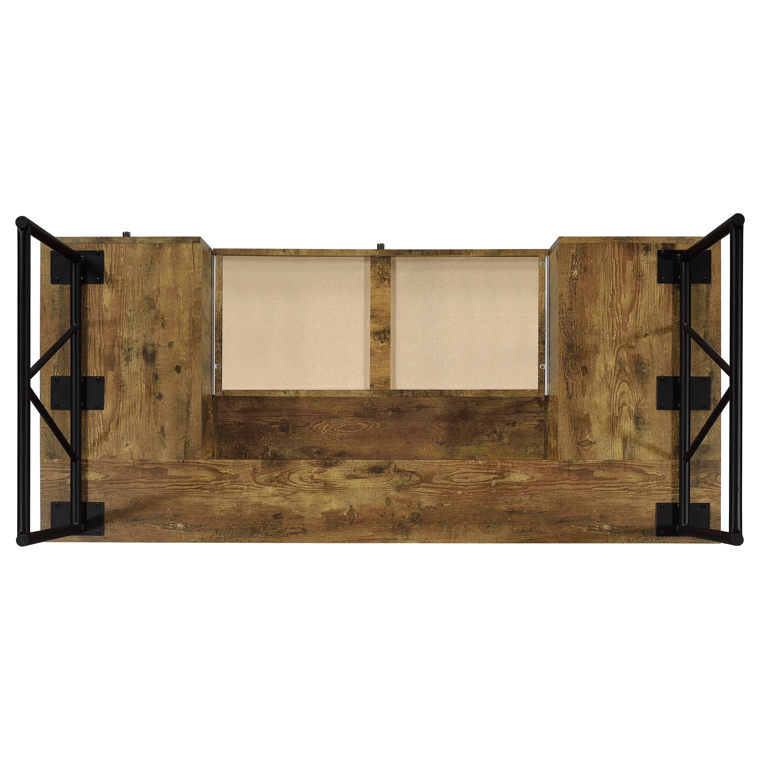 Analiese 63-inch 4-drawer Writing Desk Rustic Nutmeg — view 10
