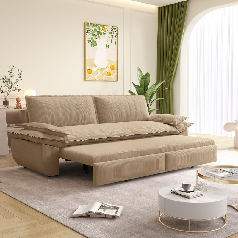 Queen Pull Out Sofa Bed, 3 In 1 Convertible Sleeper Sofa