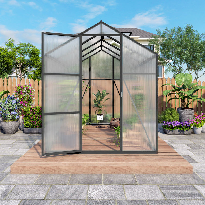 Gain Height Windproof Greenhouse With Raised Base