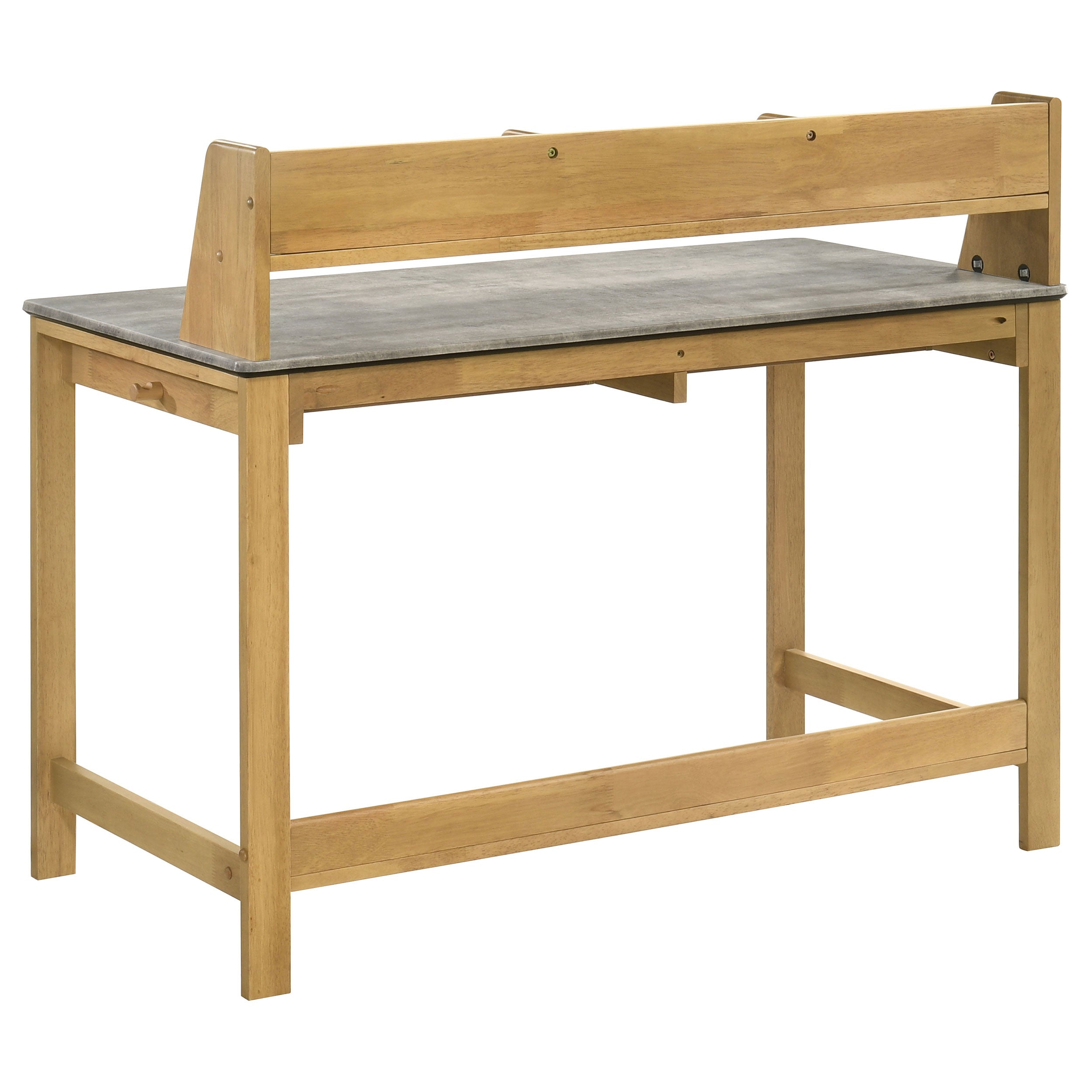 Besler 47-inch SmartTop Writing Desk with Shelf Cement and Natural — view 6