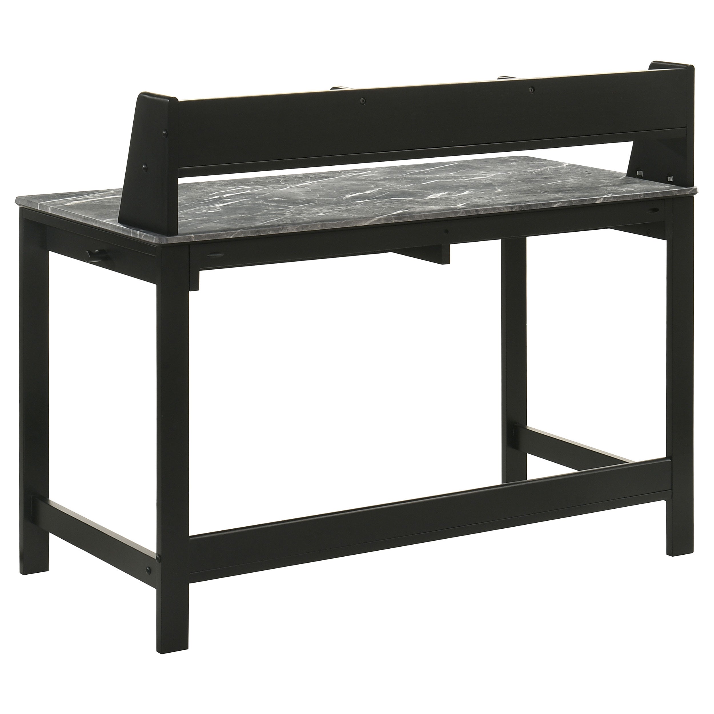 Besler 47-inch SmartTop Writing Desk with Shelf Grey Stone and Black — view 6