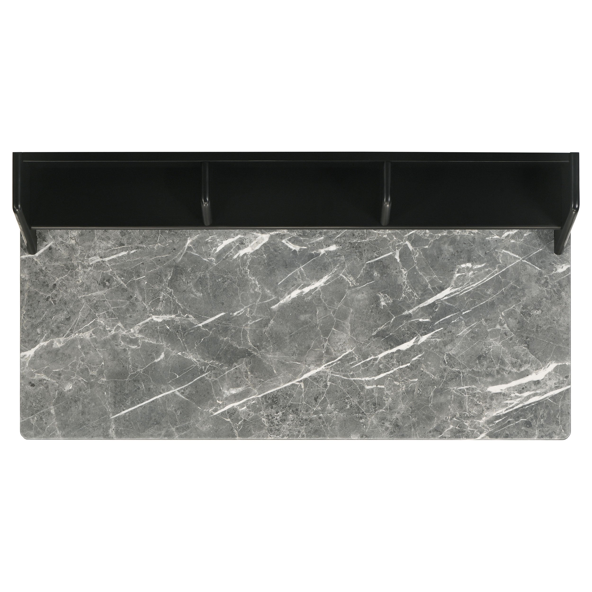 Besler 47-inch SmartTop Writing Desk with Shelf Grey Stone and Black — view 8
