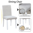 Dining Table Set With Crystal Decoration And Upholstered Chairs